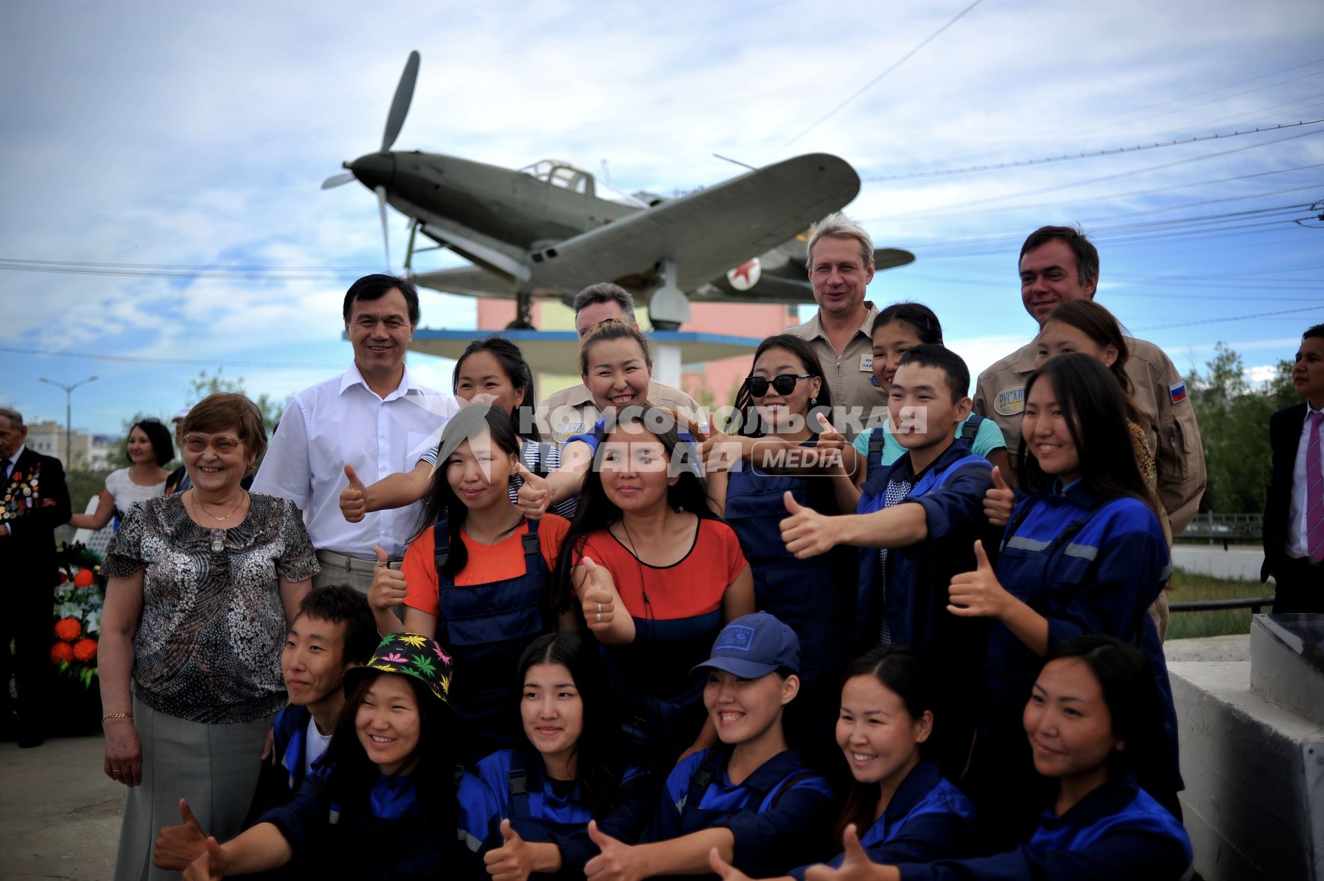 Якутск. Американский самолет Bell P-39 `Airacobra`.