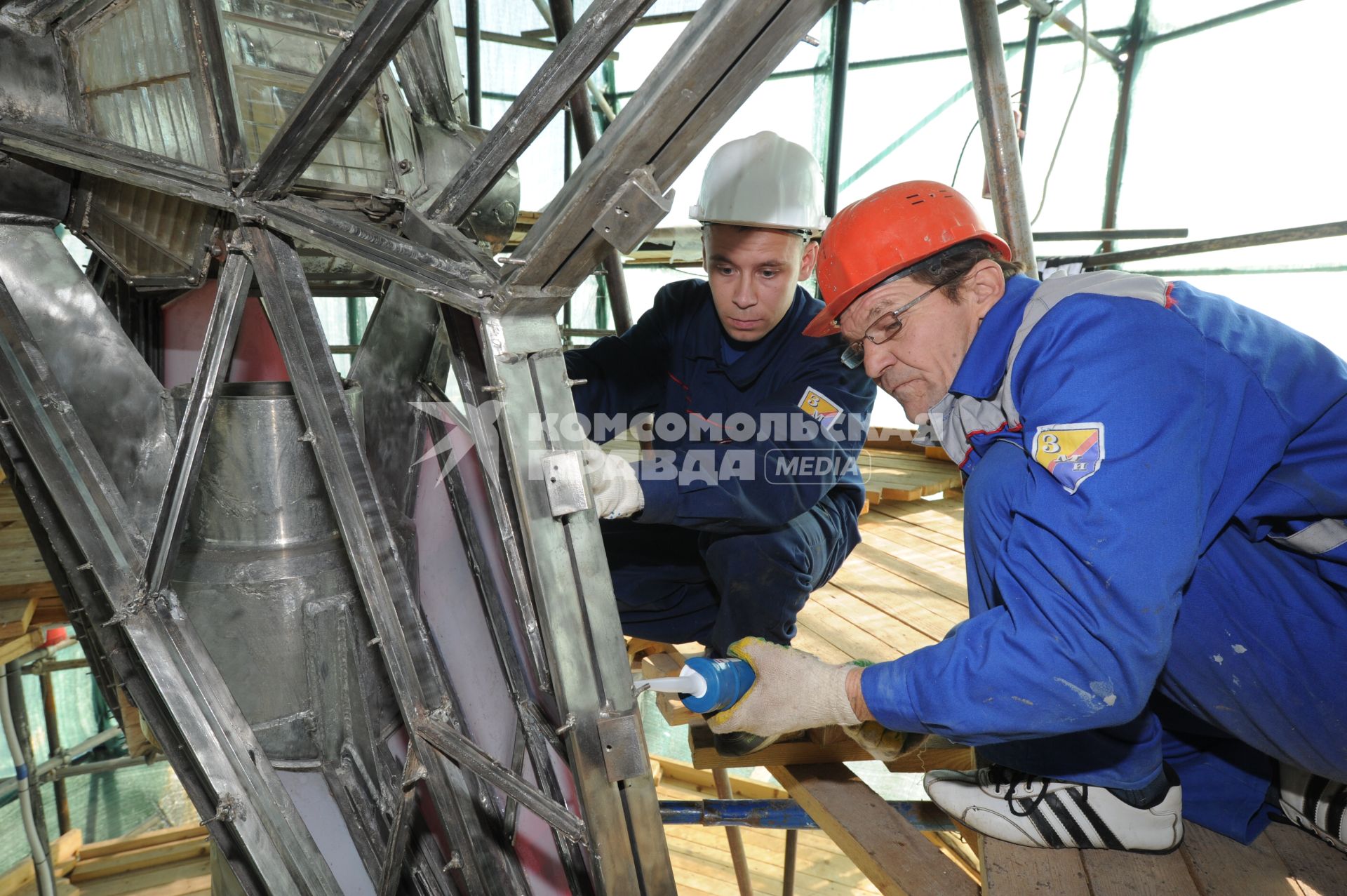 Москва. Комплексная реставрация Троицкой башни Московского Кремля.