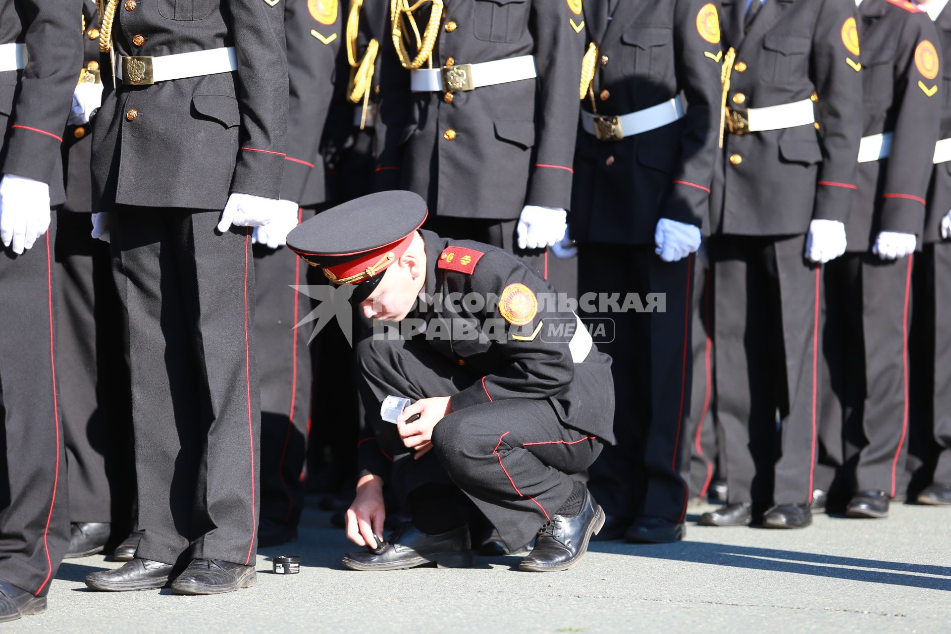 Красноярск. Учащиеся Красноярского кадетского корпуса.