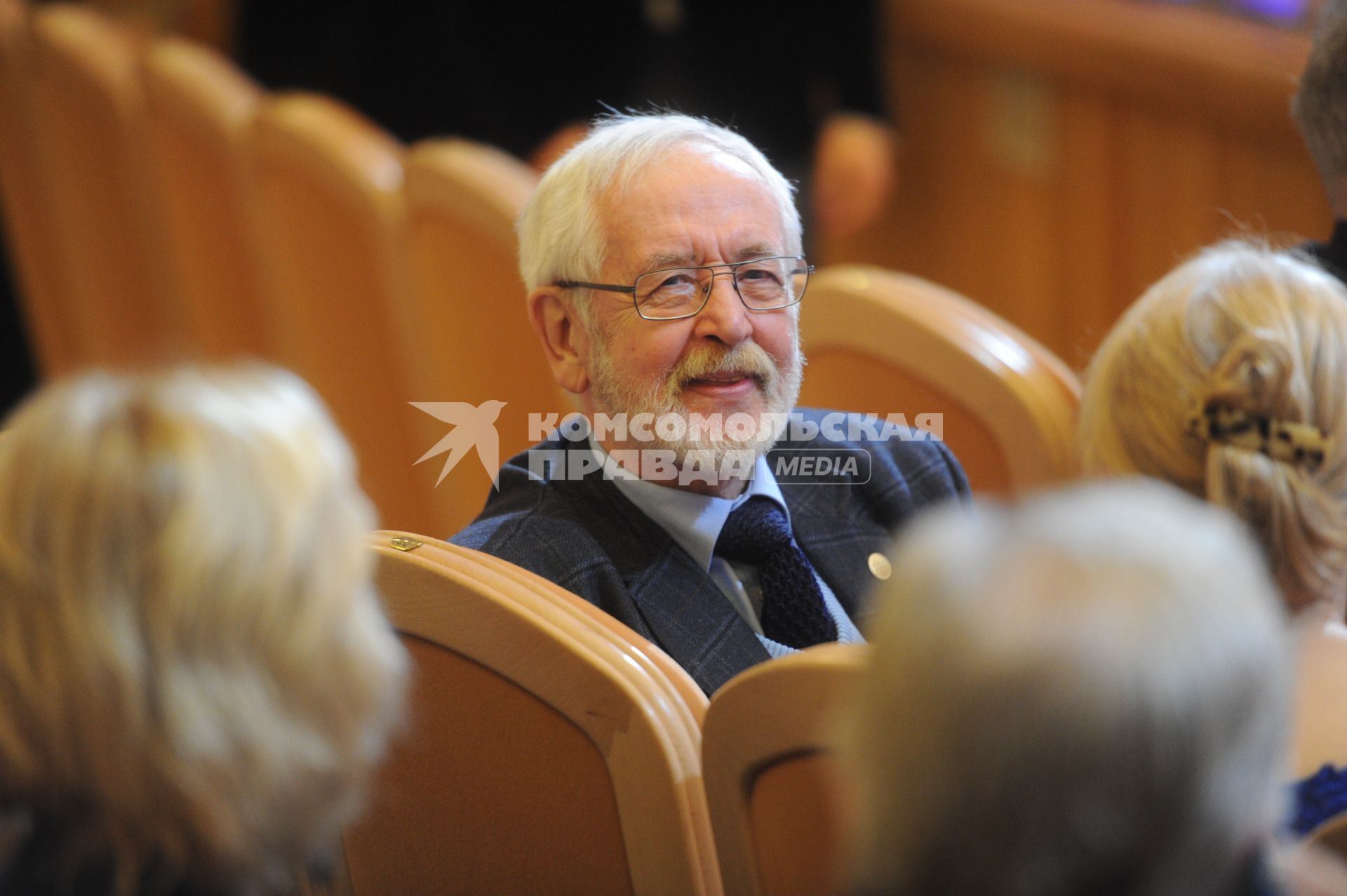 Москва.  Актер Василий Ливанов  на творческом вечере режиссера Никиты Михалкова и композитора Эдуарда Артемьева `Территория любви`, приуроченном к юбилею Н.Михалкова.