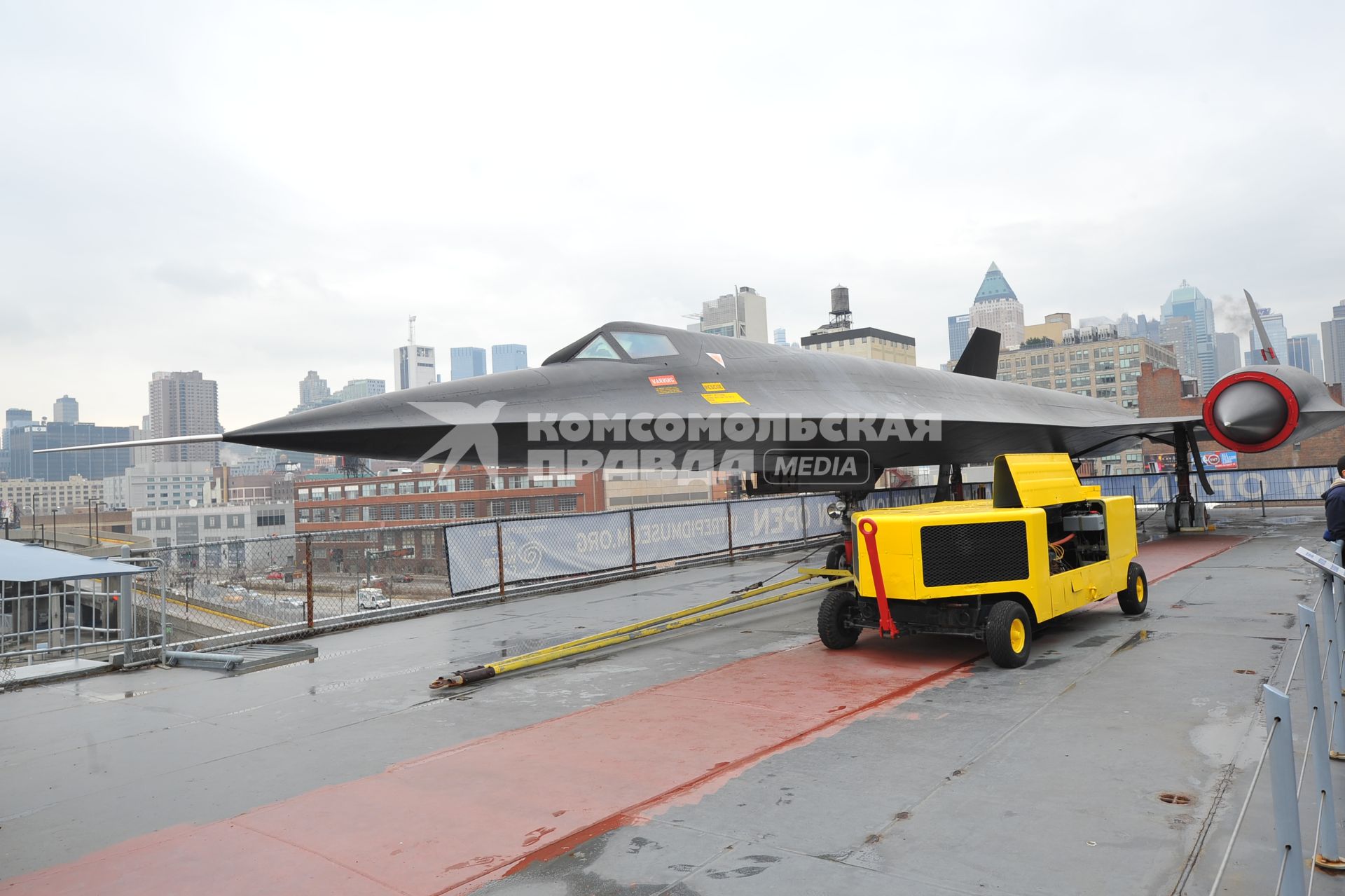 США. Нью-Йорк. Военный музей Intrepid Sea, Air & Space Museum.   Американский самолет-разведчик Lockheed A-12 (Локхид А-12), разработанный для ЦРУ США секретным отделением корпорации Lockheed Corporation — Skunk works.