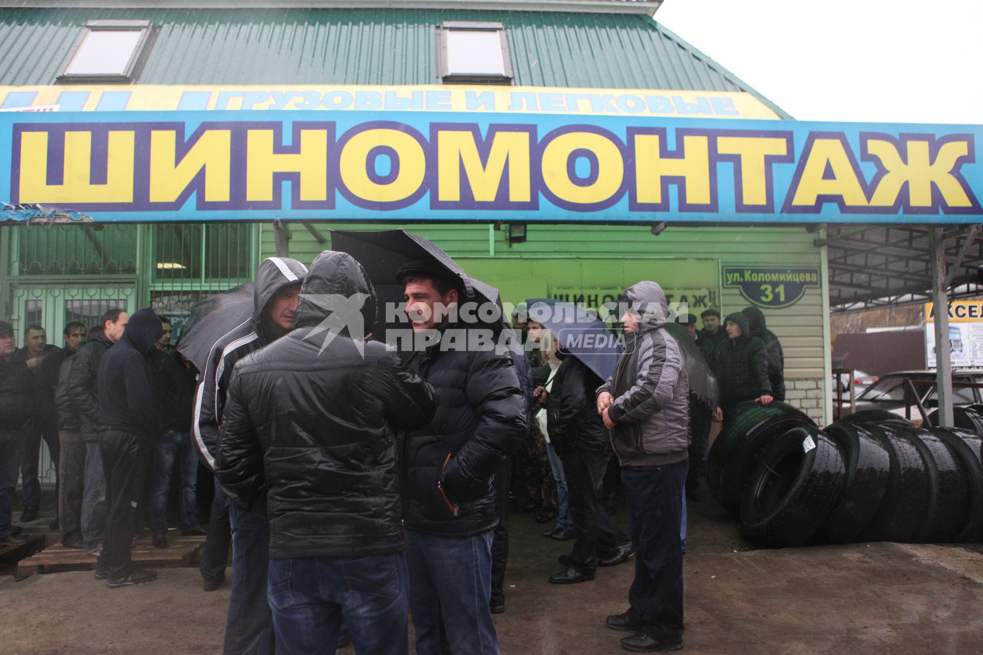 Ставрополь. Протест дальнобойщиков против введения платы за проезд по федеральным дорогам.