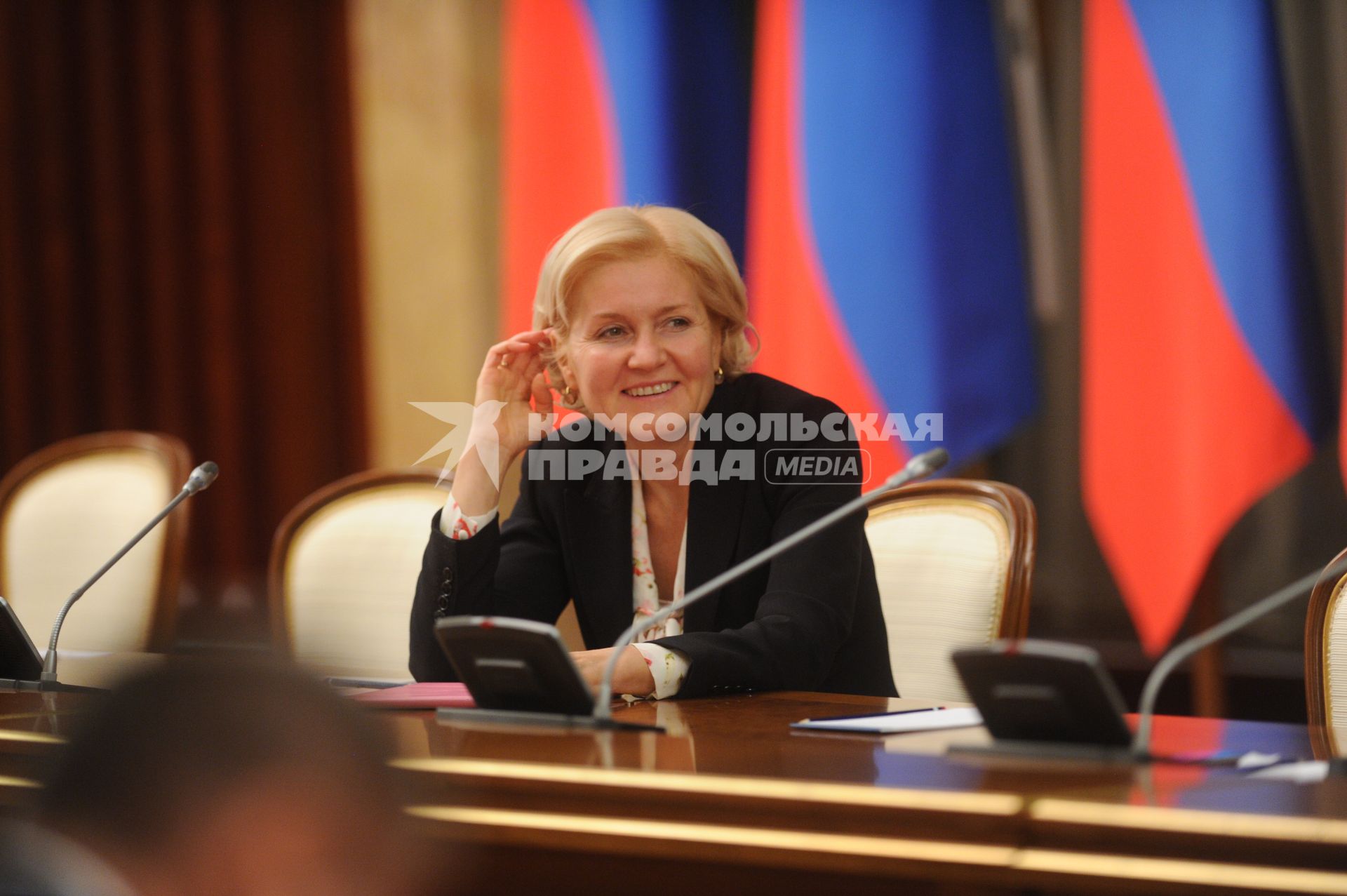 Москва. Заместитель председателя правительства Ольга Голодец перед началом заключительного совещания с членами правительства РФ.