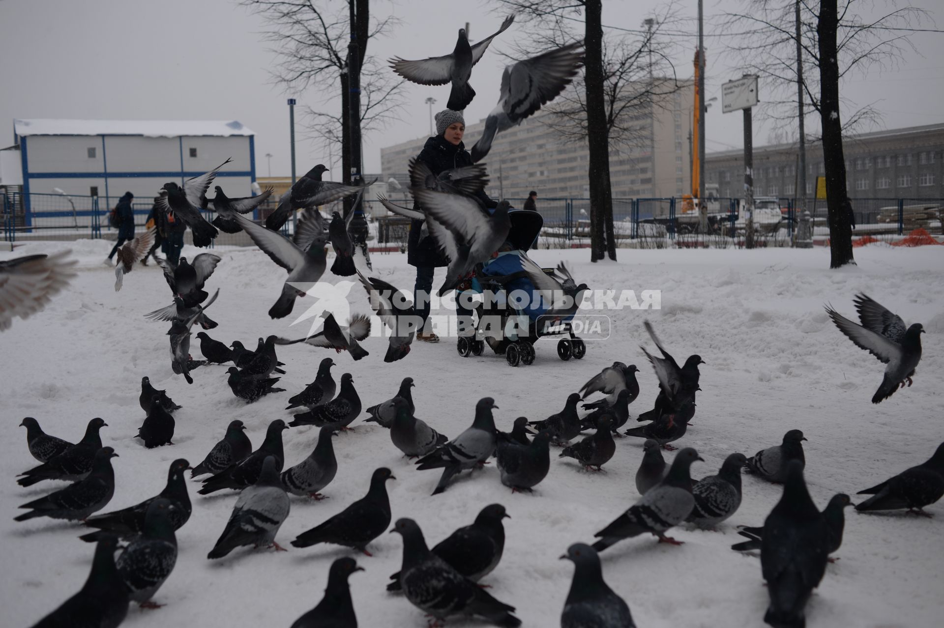 Москва. Пешеходы переходят дорогу на Тверском бульваре.