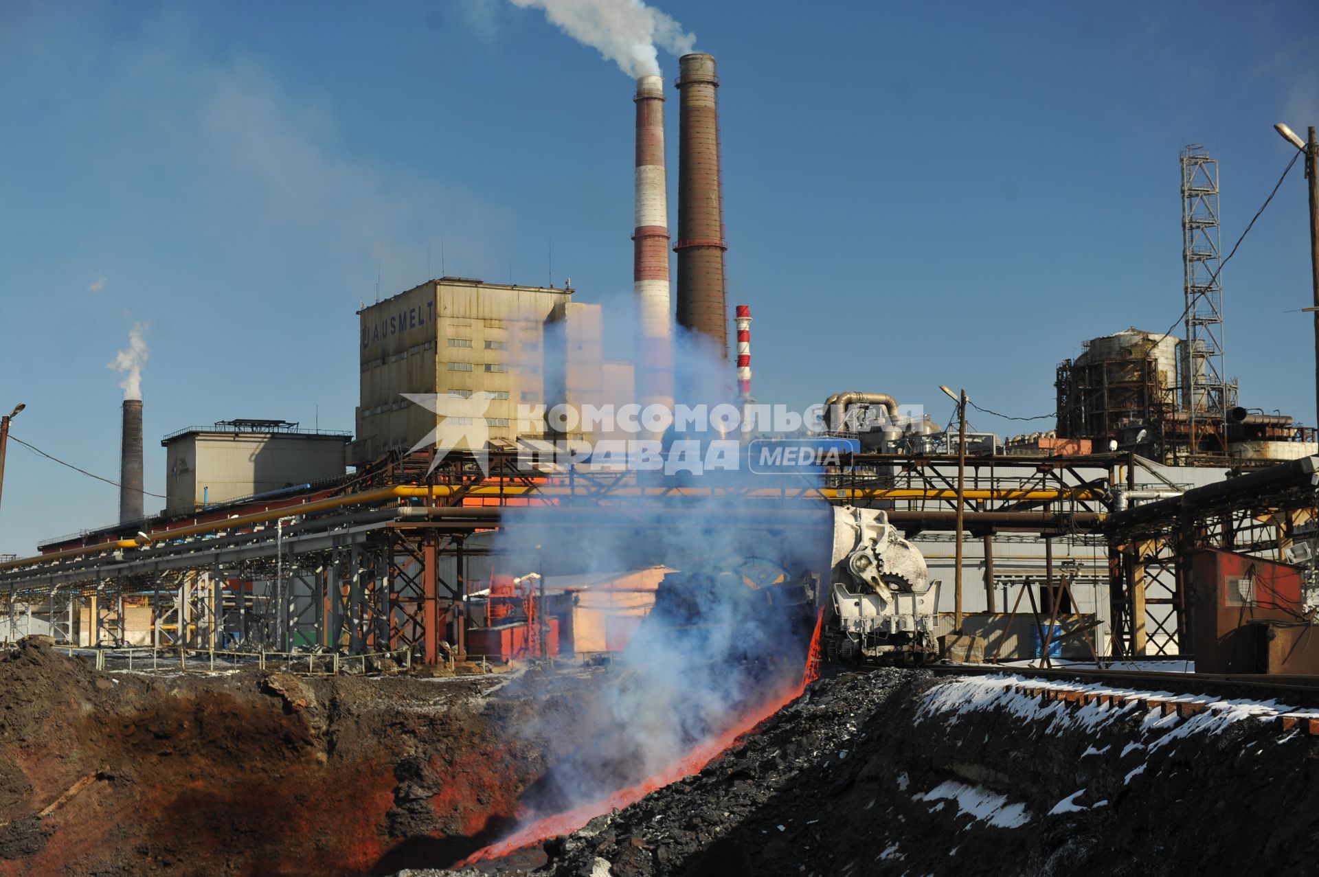 Карабаш.  Завода ЗАО `Карабашмедь` в гроде Карабаш Челябинской области.