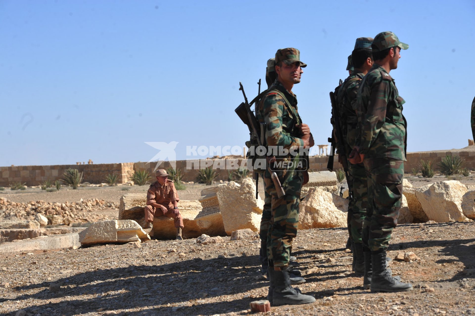 Сирия. Военнослужащие в сирийской Пальмире.