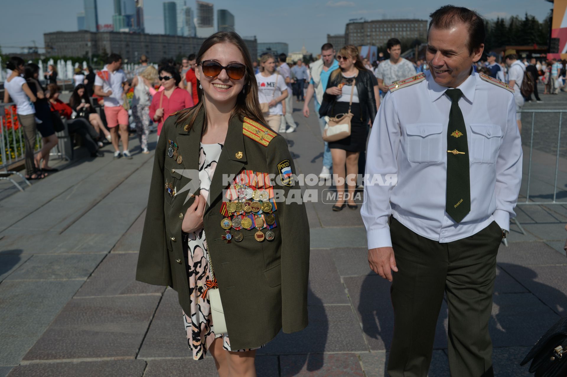 Москва.  Во время празднования на Поклонной горе 71-й годовщины Победы в Великой Отечественной войне.