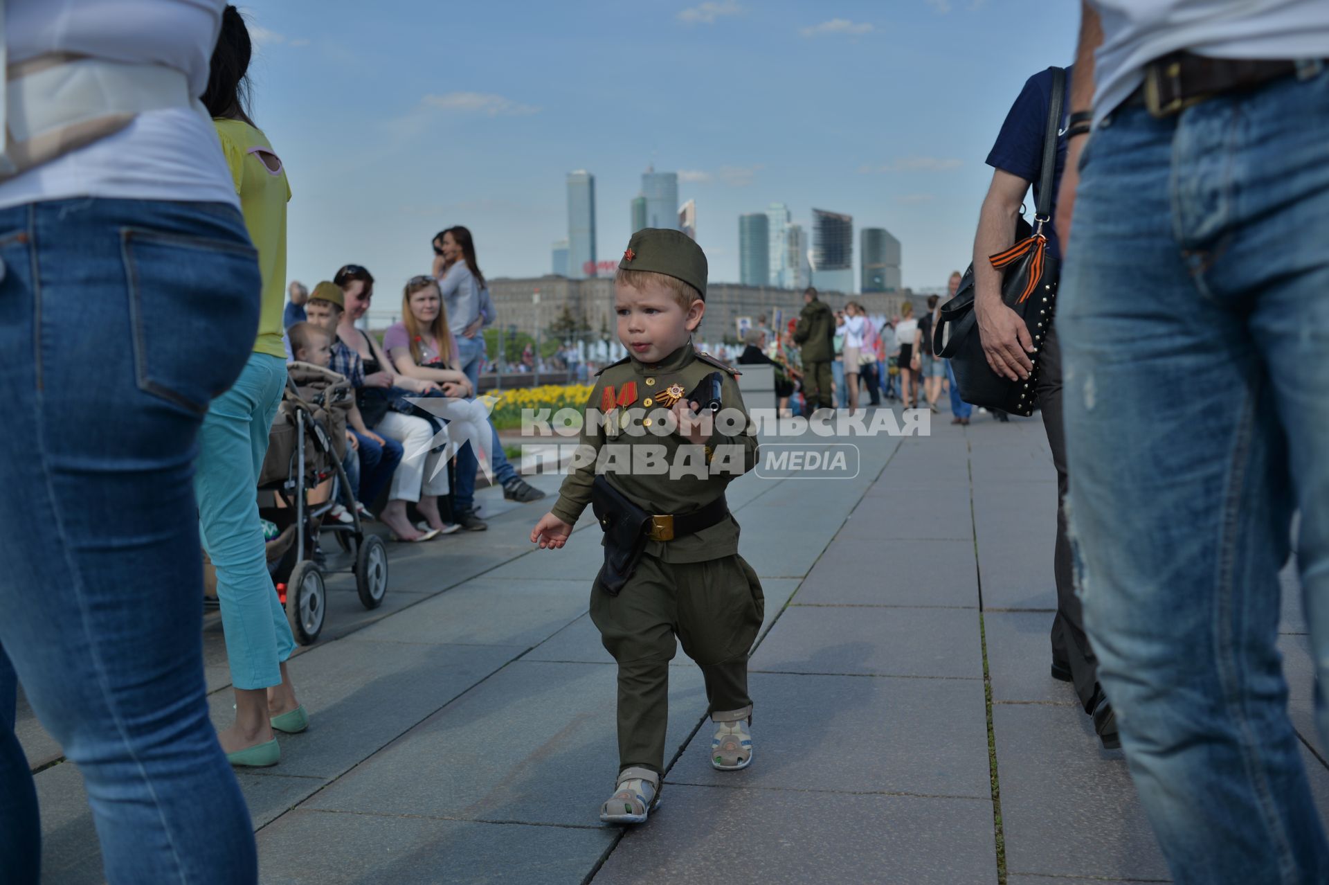 Москва.  Во время празднования на Поклонной горе 71-й годовщины Победы в Великой Отечественной войне.