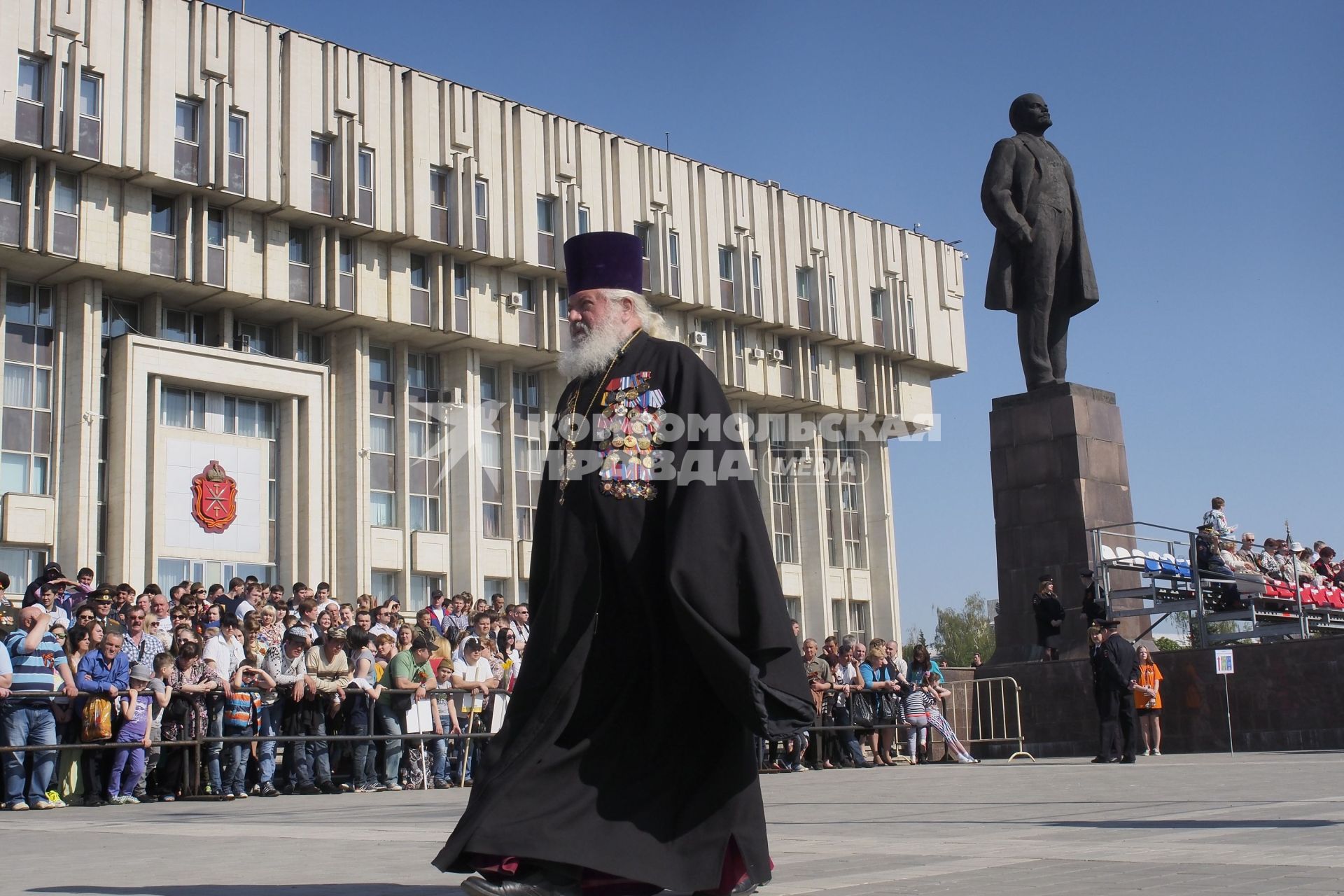 Тула.    Ветеран Великой Отечественной войны на праздничных мероприятиях, посвященных Дню Победы.