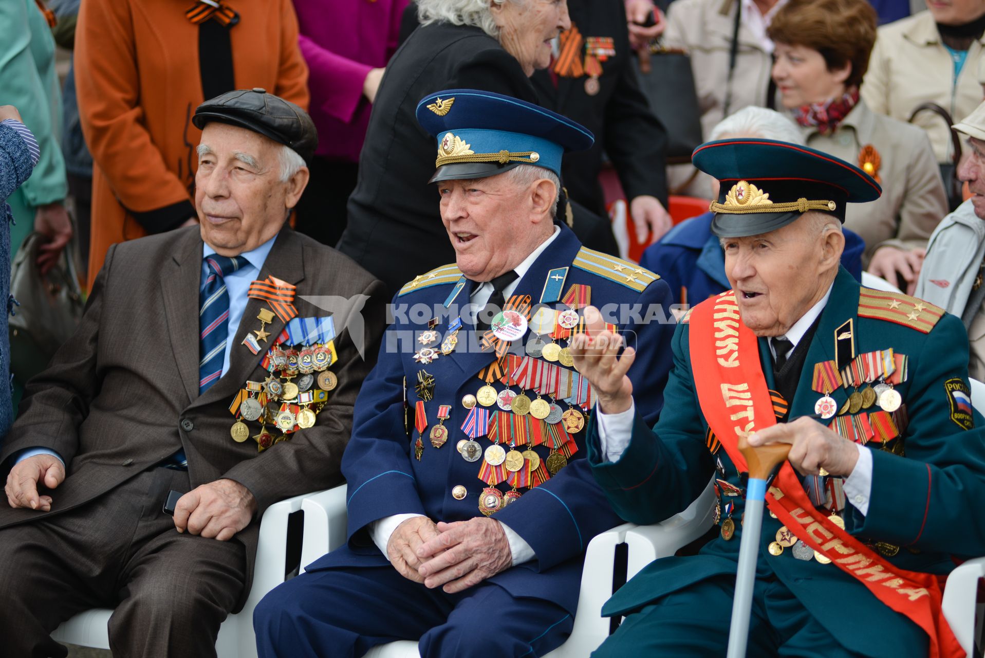 Ставрополь.   Ветераны во время празднования 71-й годовщины Победы в Великой Отечественной войне.