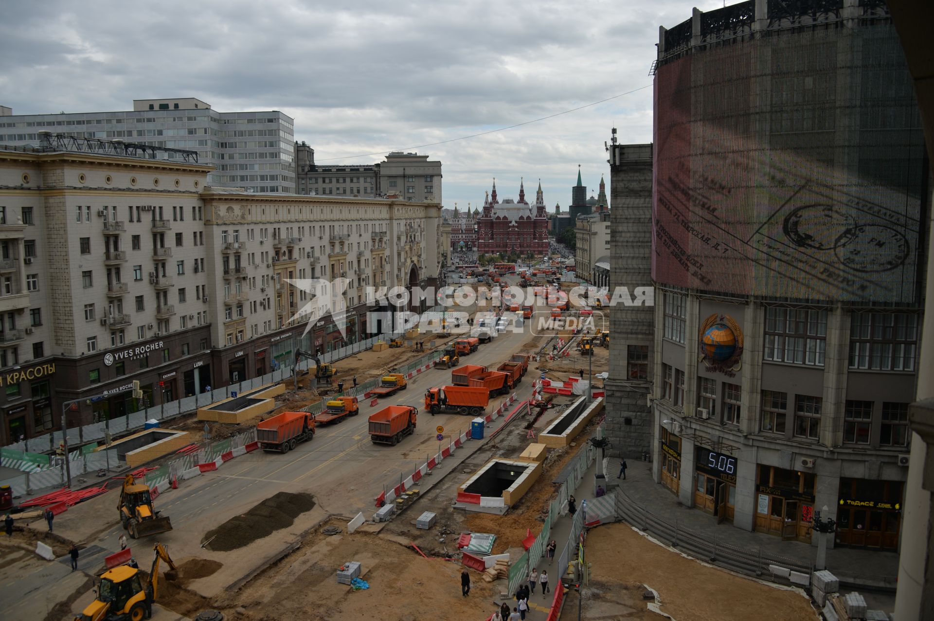 Москва. Масштабная реконструкция Тверской улицы.