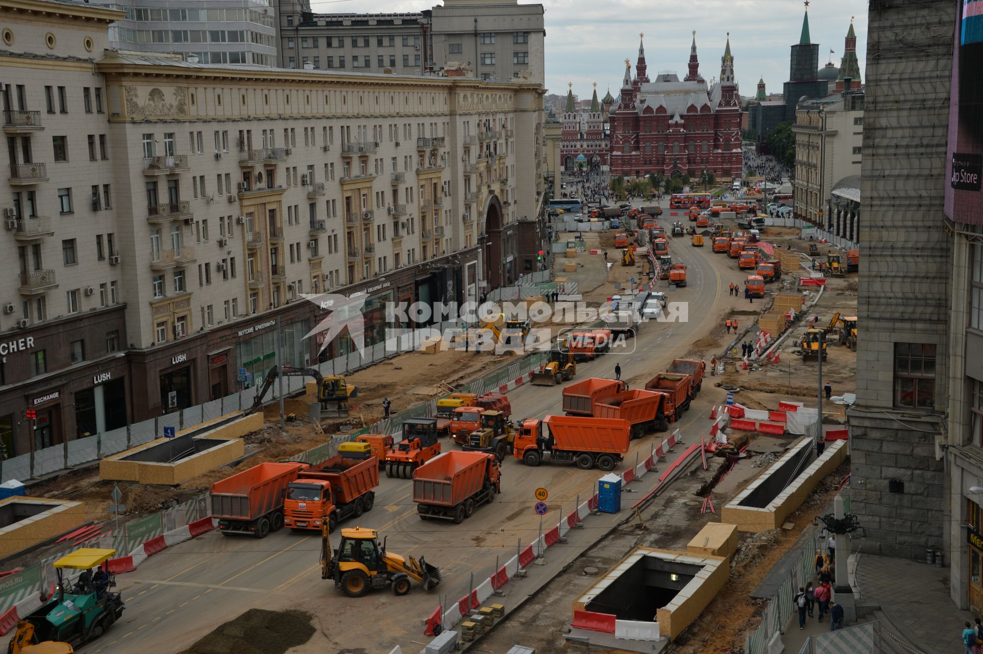 Москва. Масштабная реконструкция Тверской улицы.