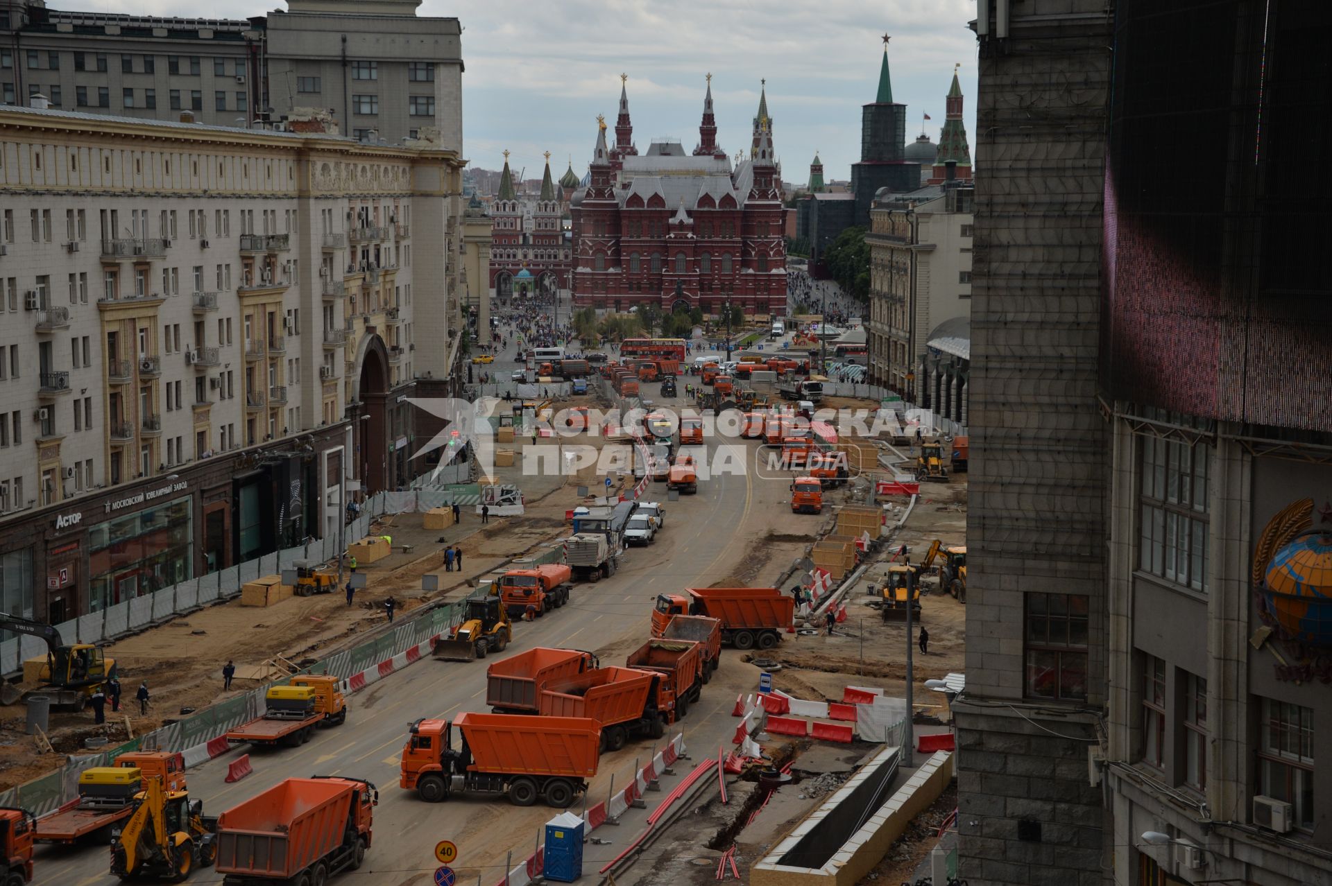 Москва. Масштабная реконструкция Тверской улицы.