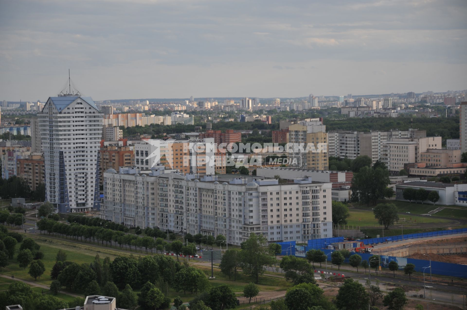 Белоруссия.  Минск.  Панорама города.