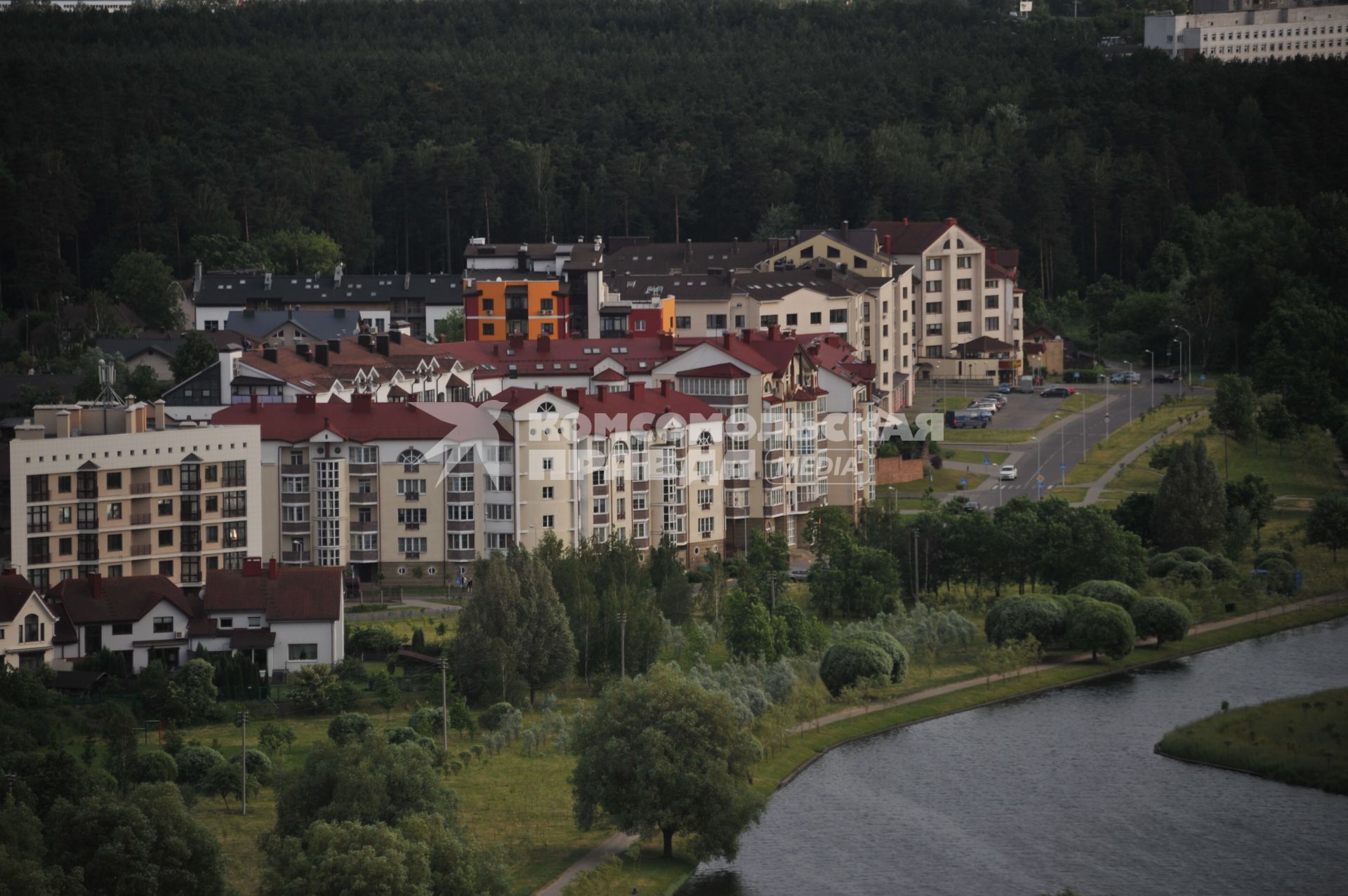 Белоруссия.  Минск.  Панорама города.