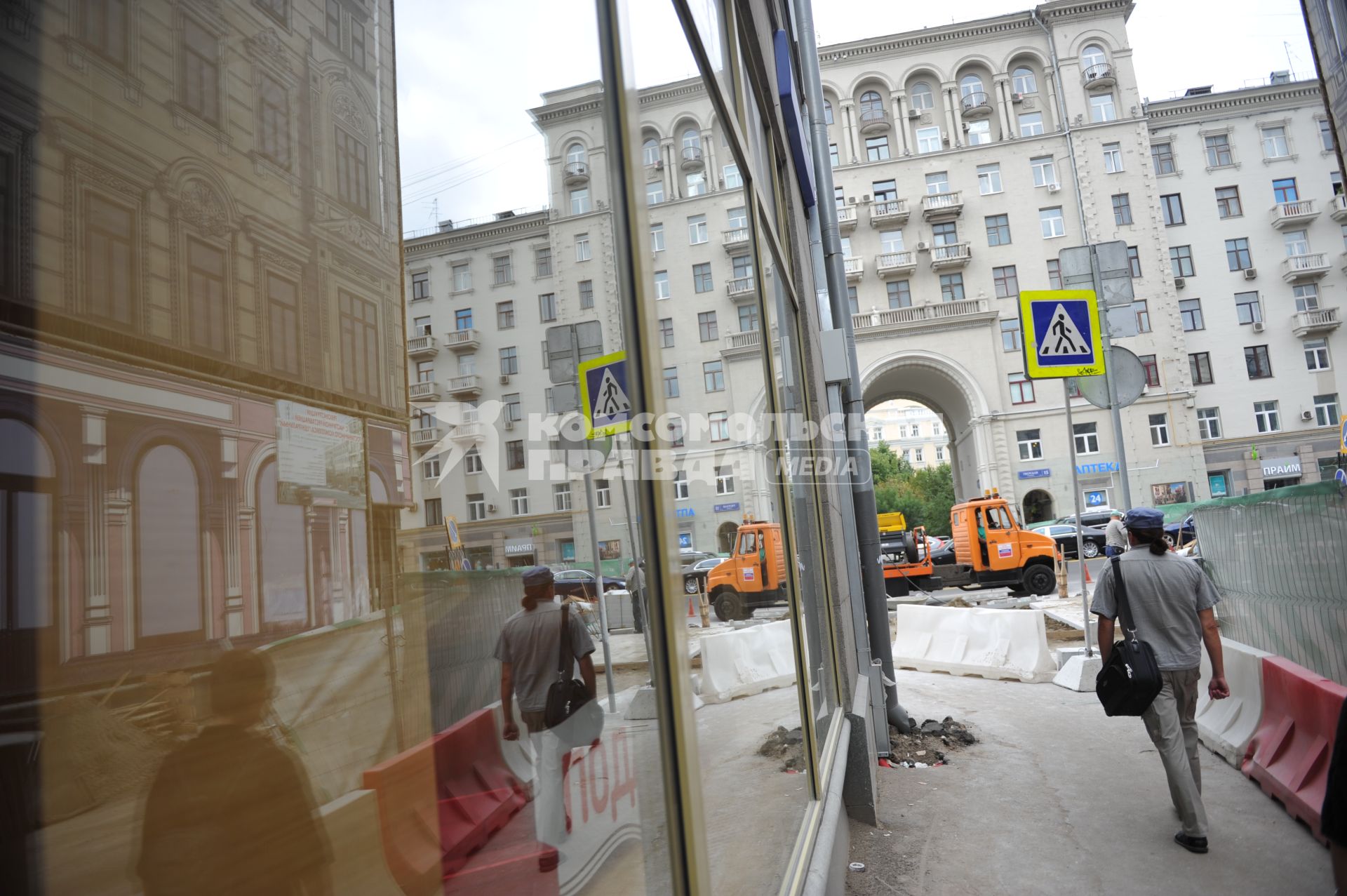 Москва. Реконструкция и ремонт Тверской улицы.