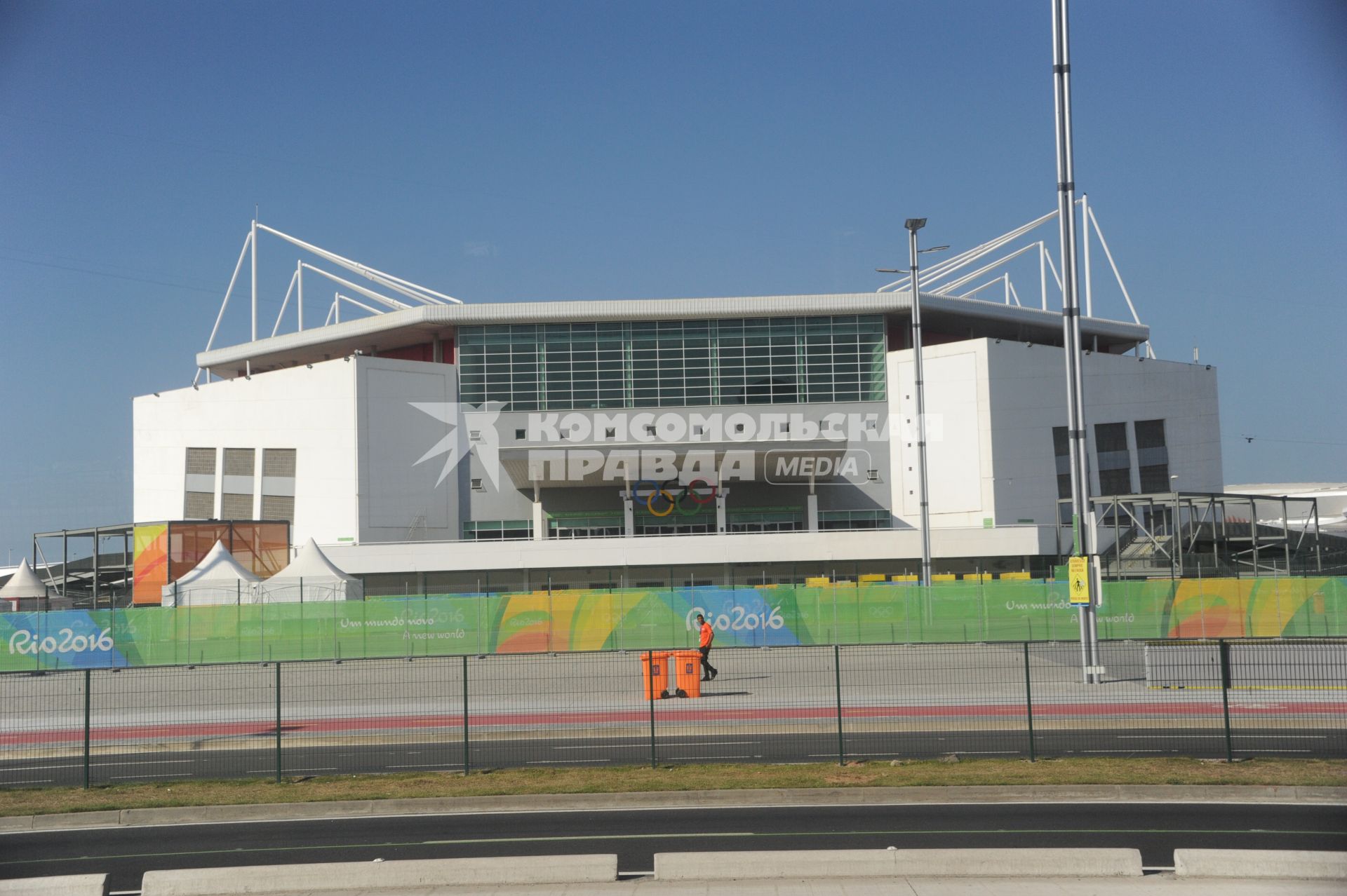 Бразилия, Рио-де-Жанейро. Рио Олимпик Арена (Rio Olympic Arena) в Олимпийском парке.