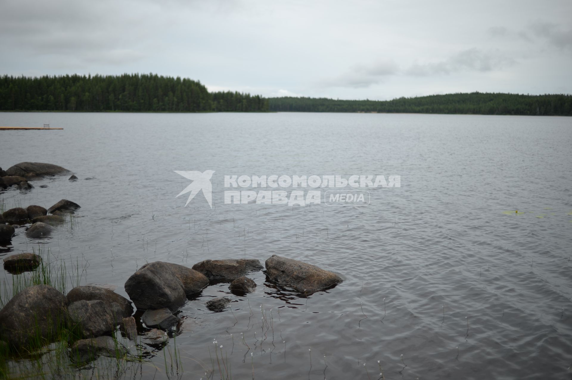 Республика Карелия. Вид на Мергубское озеро.