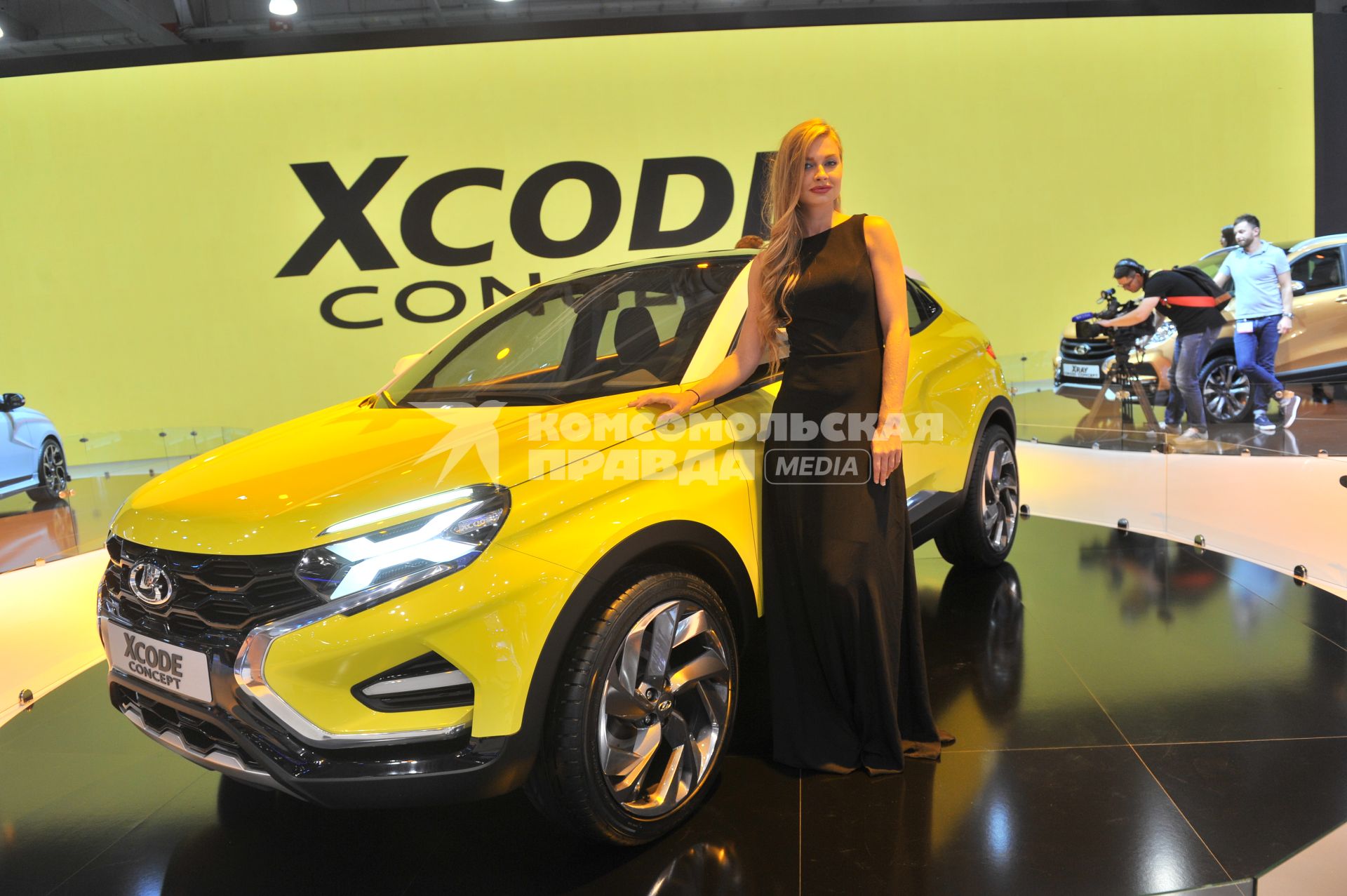 Москва.  Концепт-кар Lada Xcode на Московском международном автомобильном салоне - 2016  в Международном выставочном центре `Крокус Экспо`.