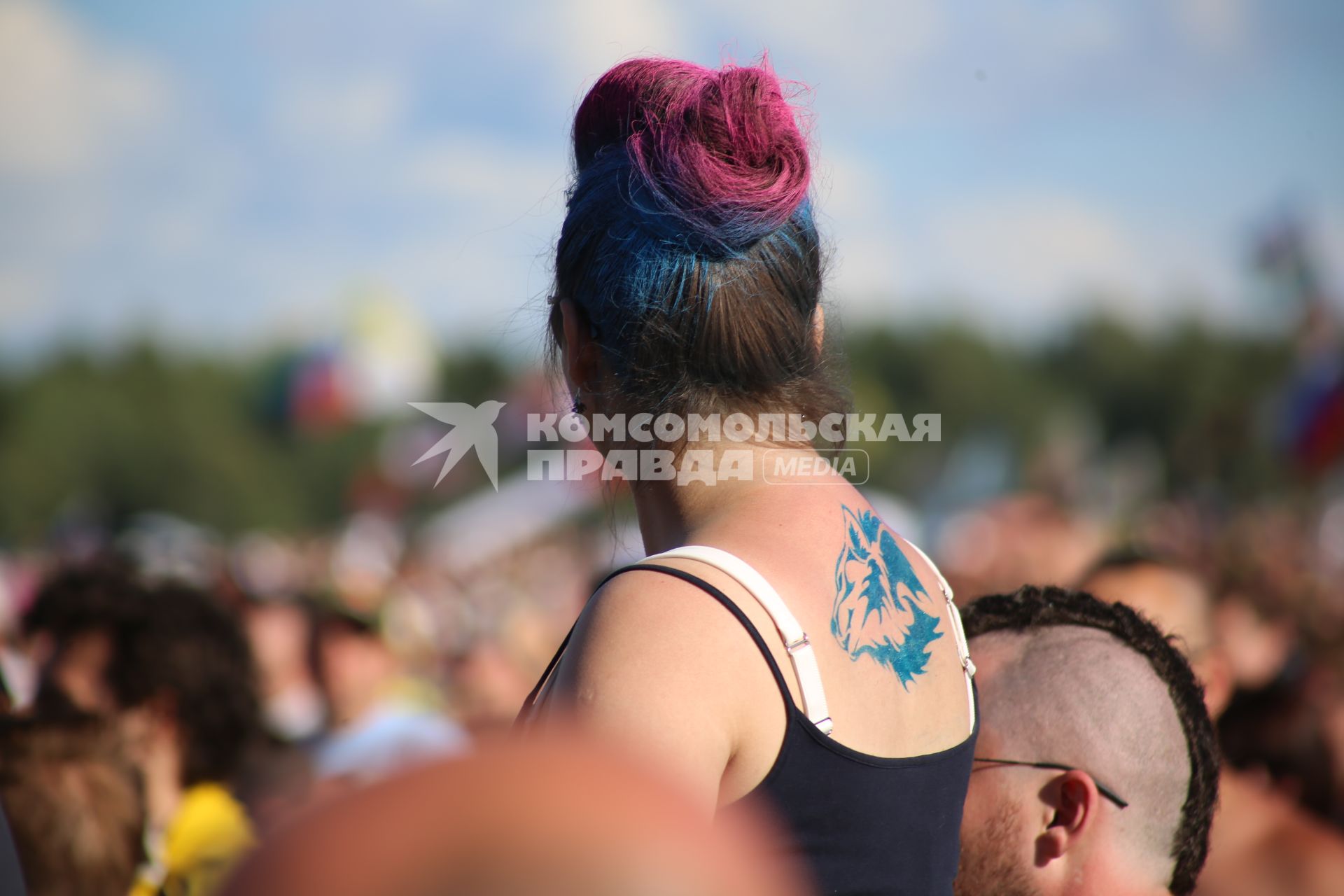 Диск 172. Ежегодный рок - фестиваль НАШЕСТВИЕ 2016  Девушка с цветными волосами