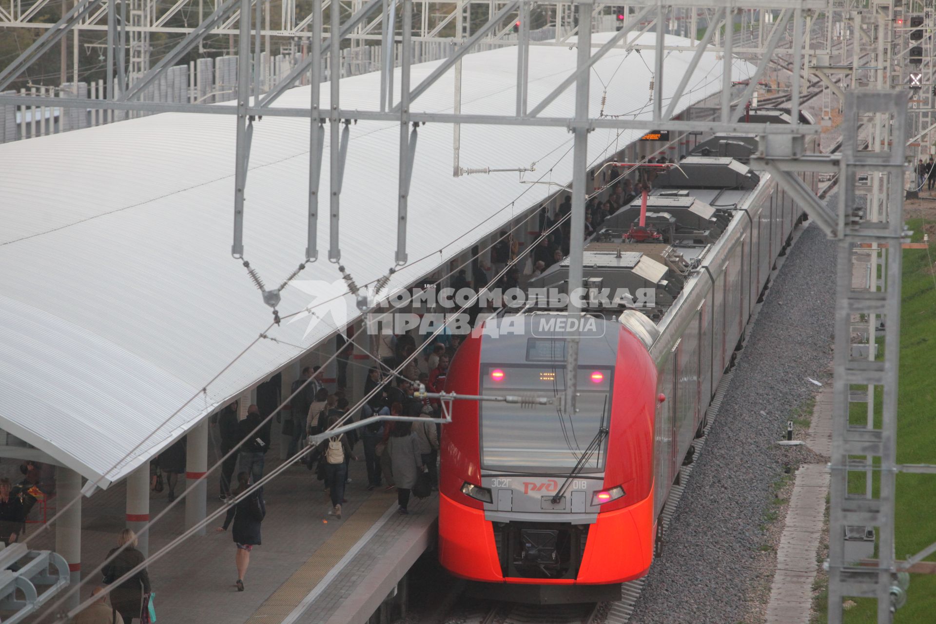 Москва. На станции `Балтийская` Московского центрального кольца (МЦК).