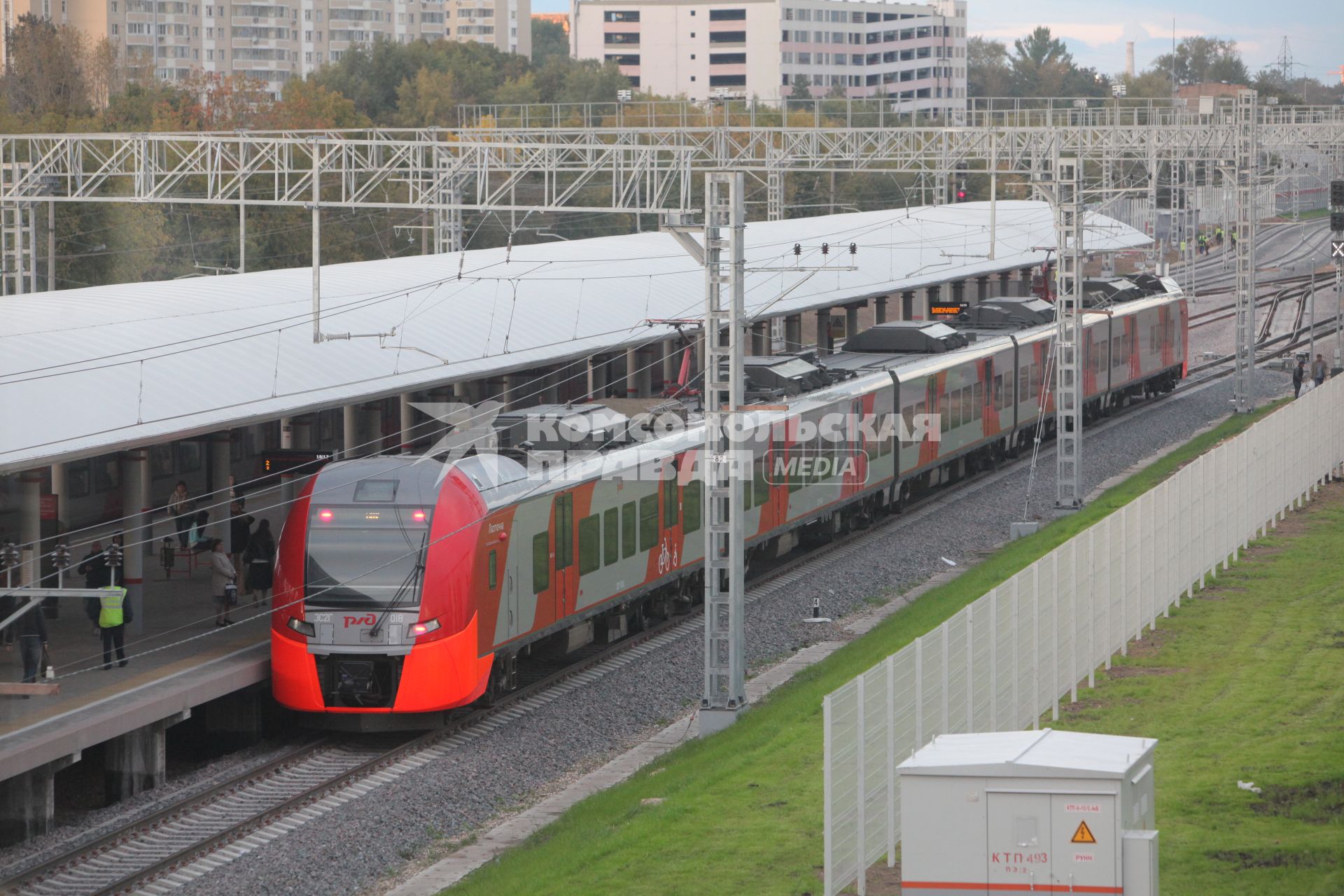 Москва. На станции `Балтийская` Московского центрального кольца (МЦК).