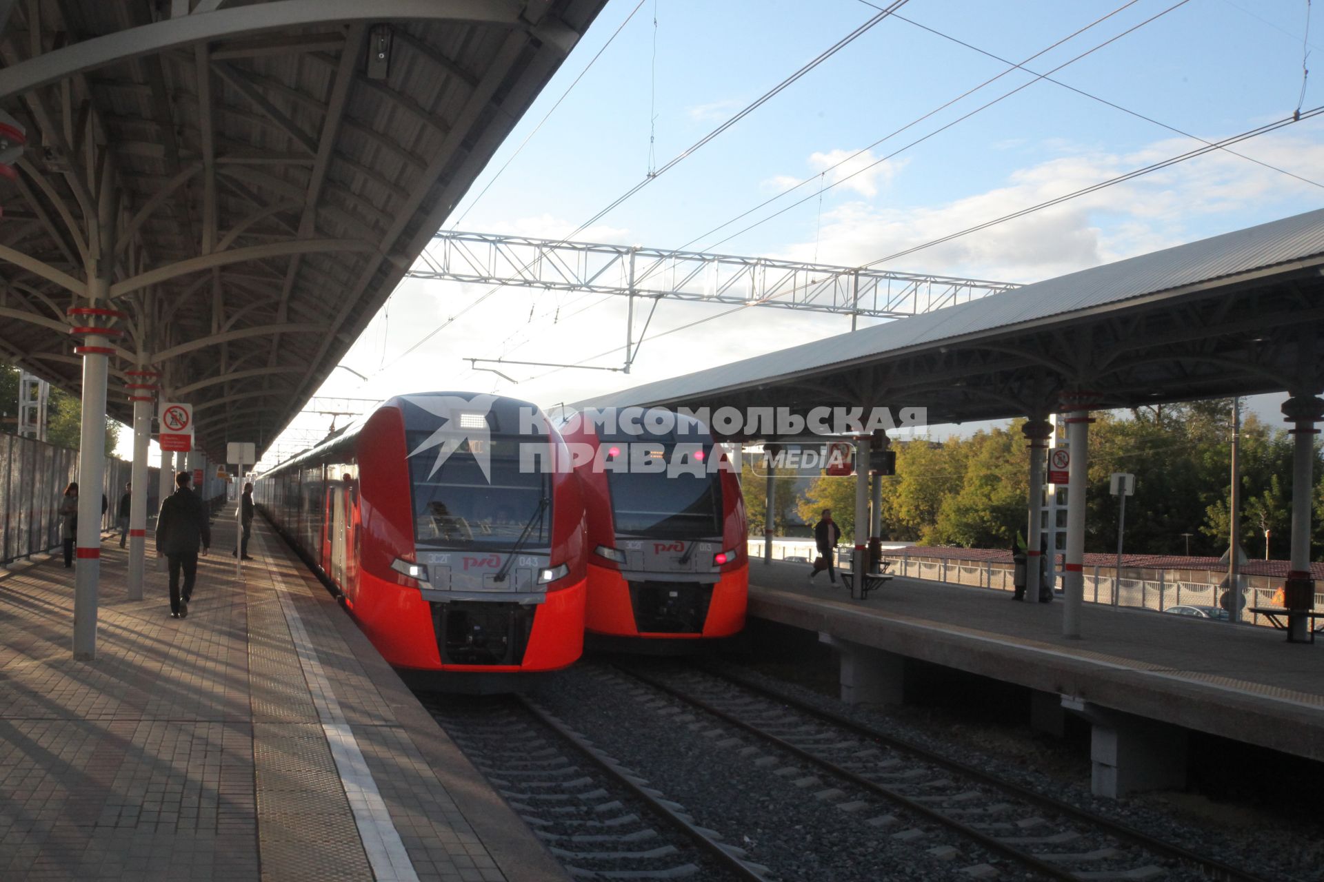 Москва. На станции `Окружная` Московского центрального кольца (МЦК).