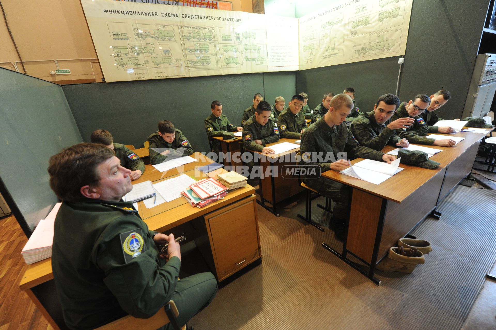 Московская область, п. Орево. Студенты во время  военных сборов на загородной базе МВТУ имени  Н.Э. Баумана.