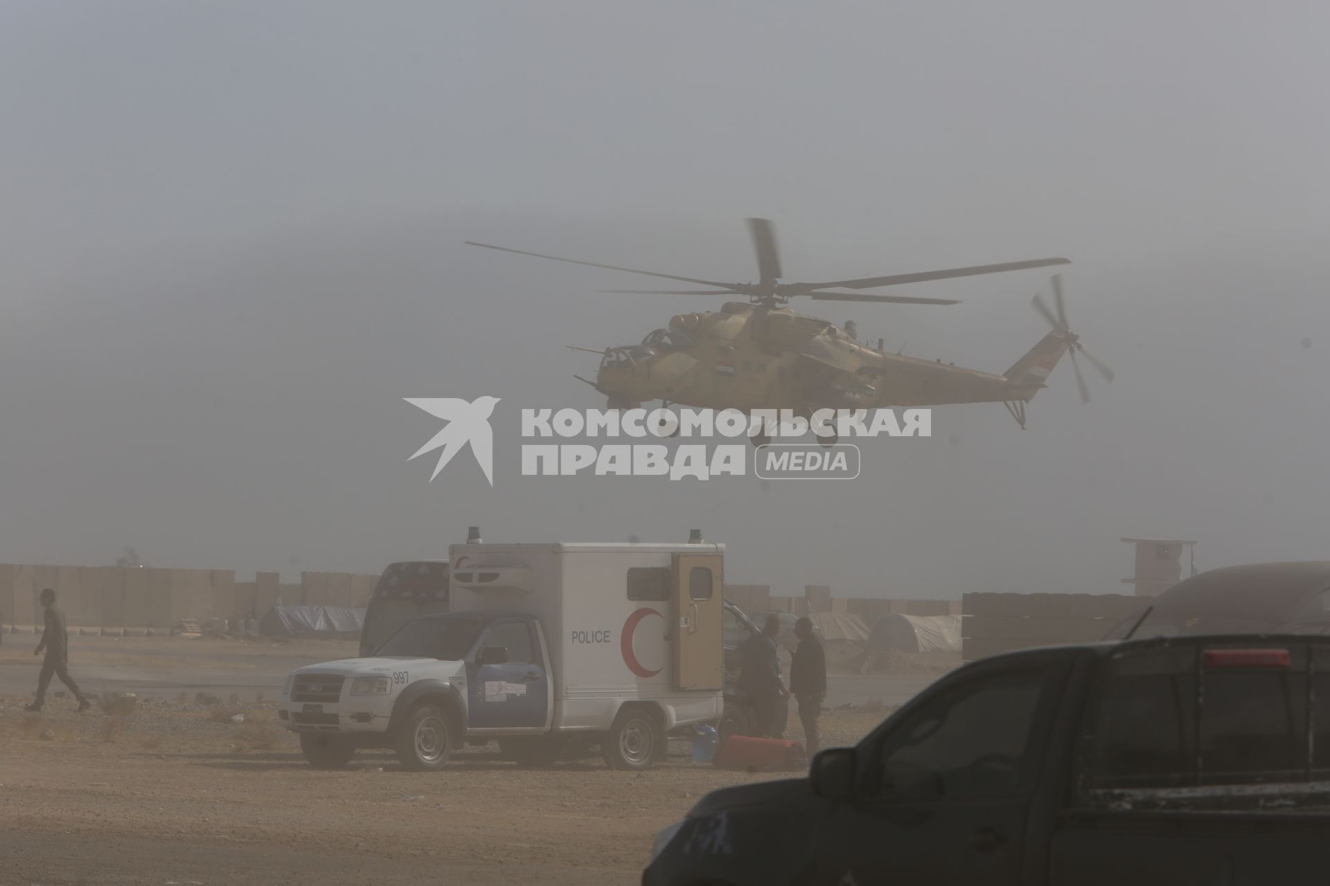 Ирак. Вертолет Ми-35 вооруженных сил Ирака на авиабазе Кайара.