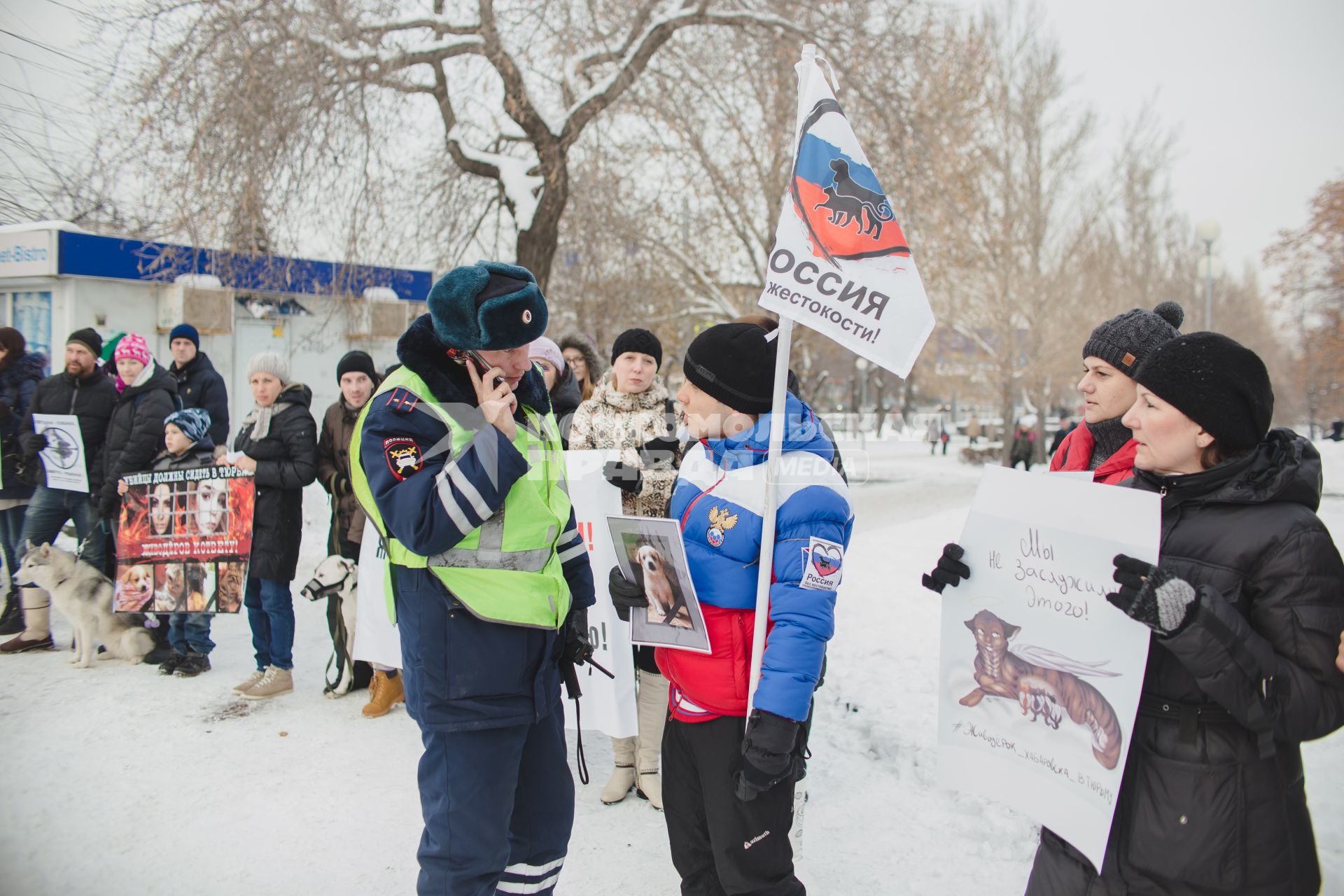 Челябинск.   Участники  Всероссийской акции против живодеров.