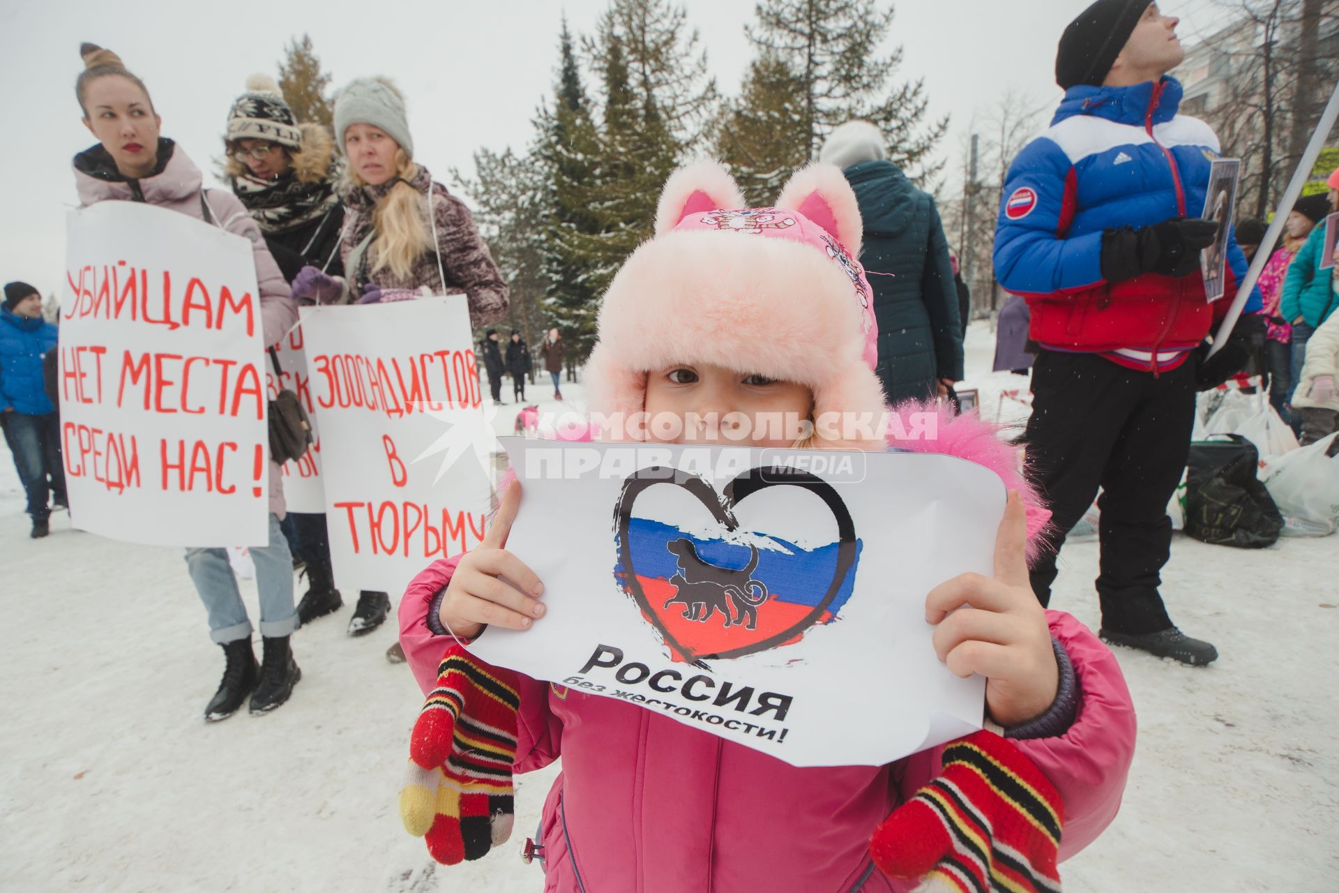 Челябинск.   Участники  Всероссийской акции против живодеров.