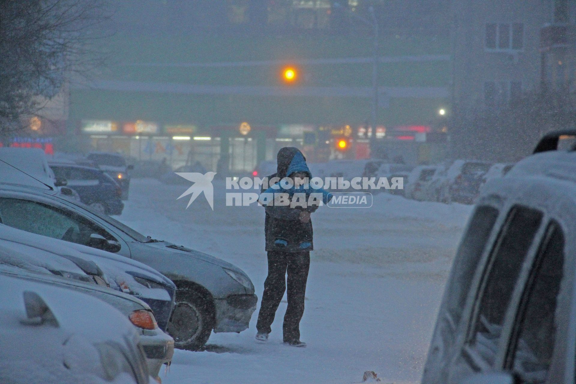 Уфа. Метель в городе.