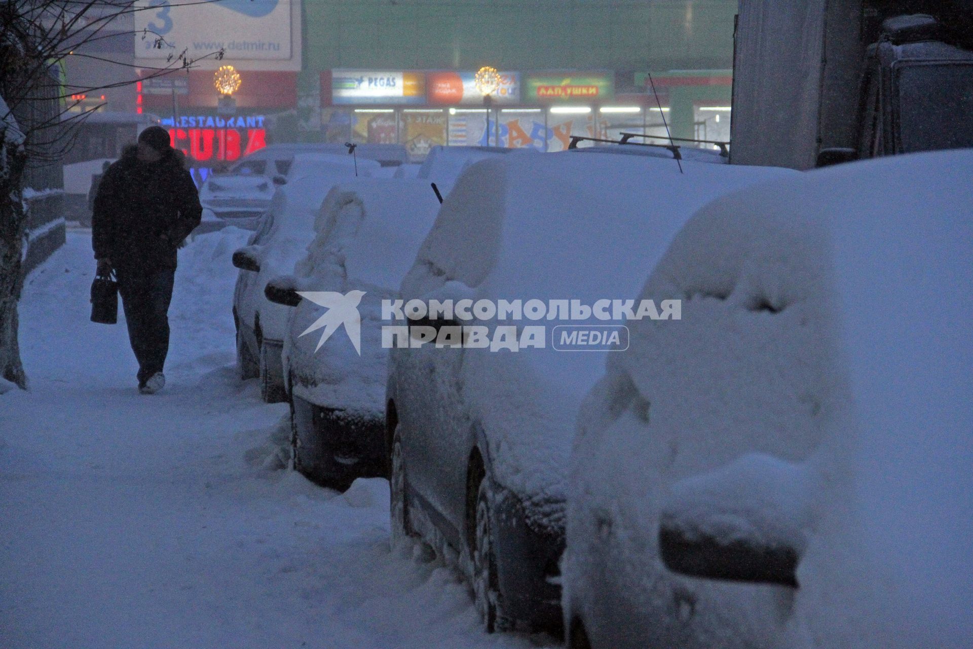 Уфа. Метель в городе.