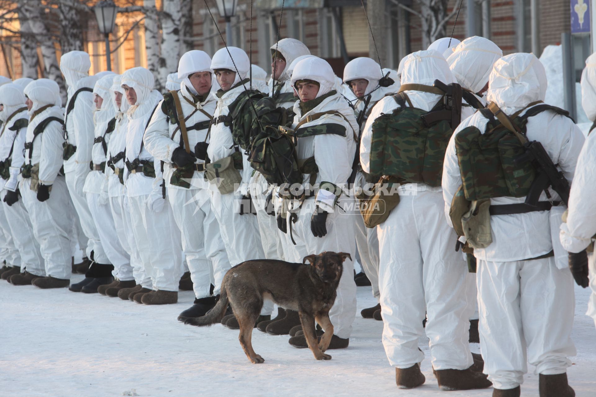 Рязанская область. Военнослужащие 106-й гвардейской Воздушно-десантной Краснознаменной ордена Кутузова дивизии перед началом учений.