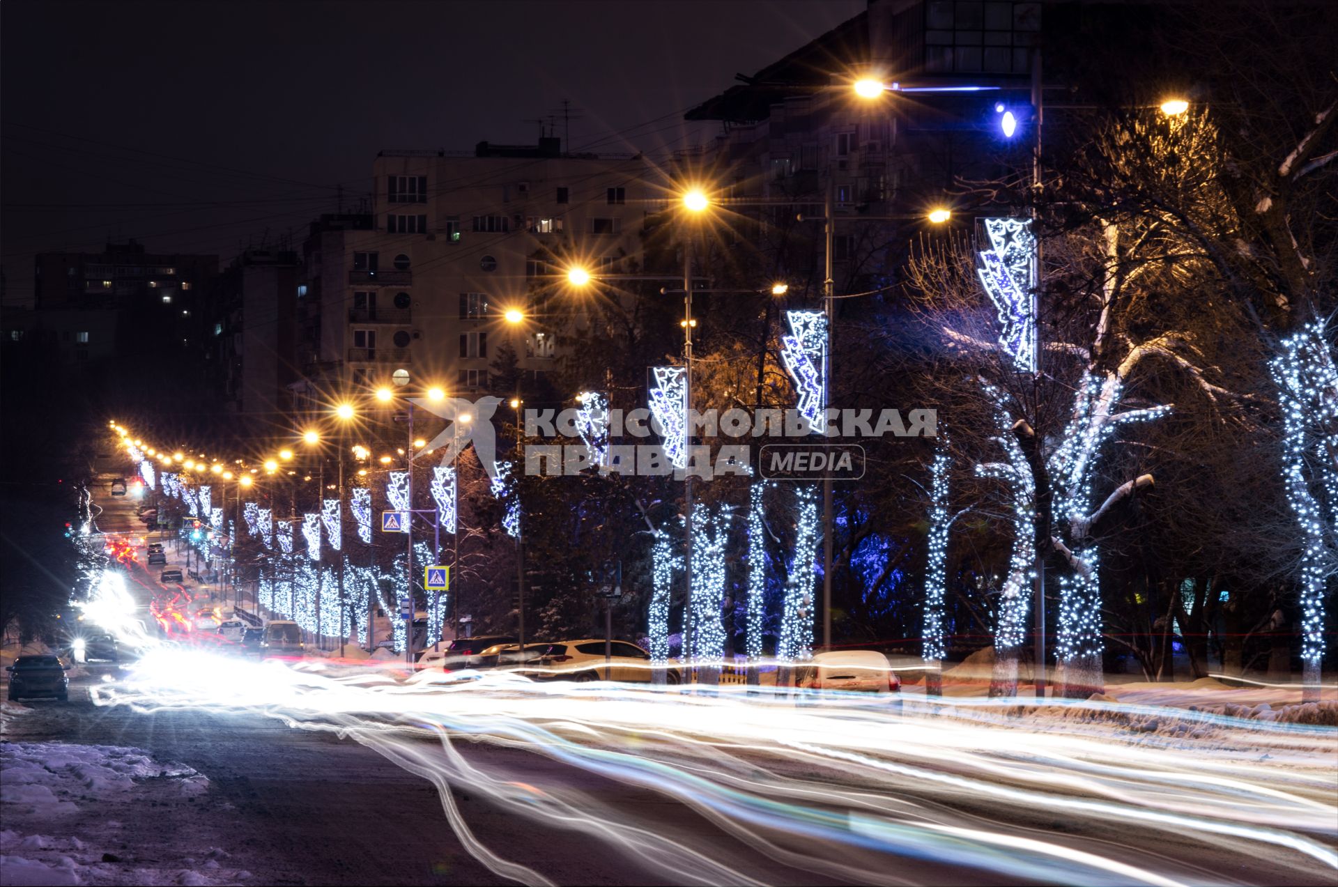 Самара.  Новогоднее оформление улиц.