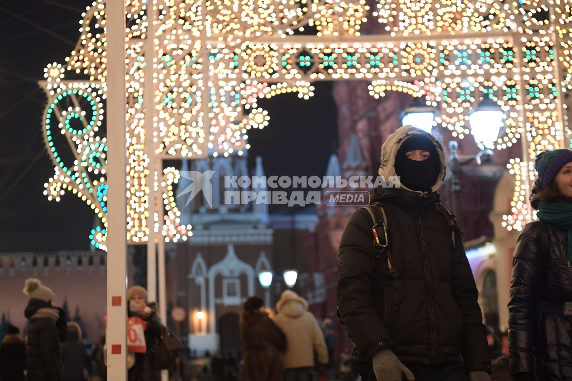 Москва. Новогодняя иллюминация на Красной площади.