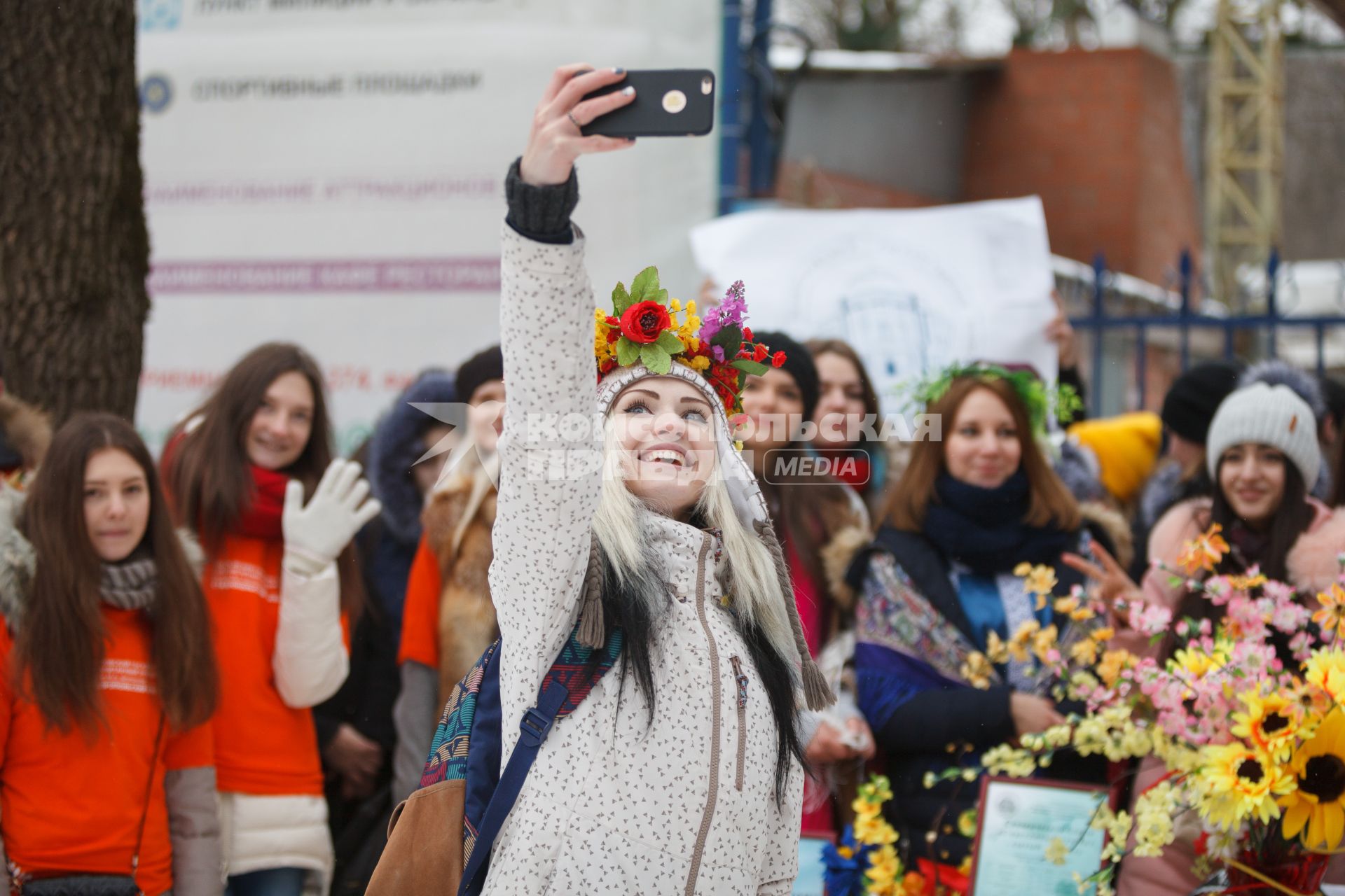 Ставрополь. Девушки во время празднования Дня студента.