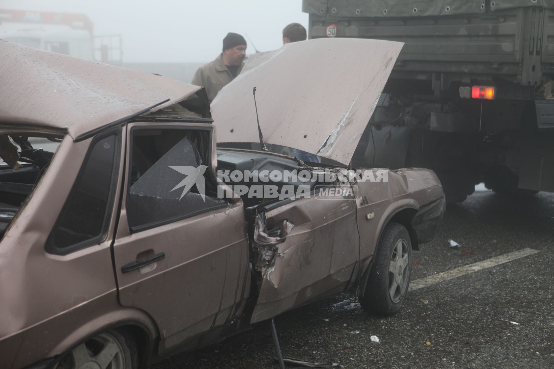 Ставрополь.  Автомобили, пострадавшие в результате ДТП.