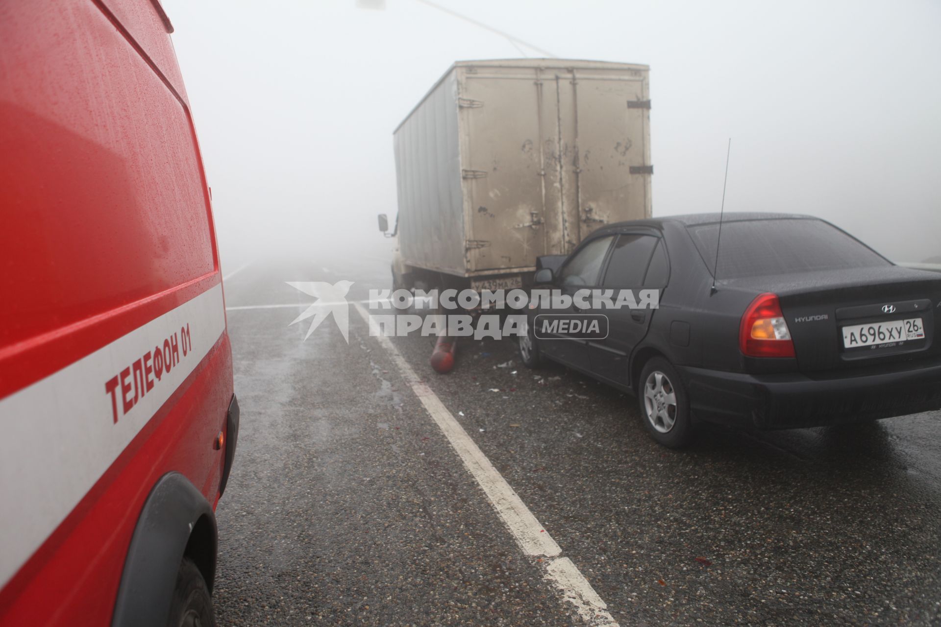 Ставрополь.  Автомобили, пострадавшие в результате ДТП.