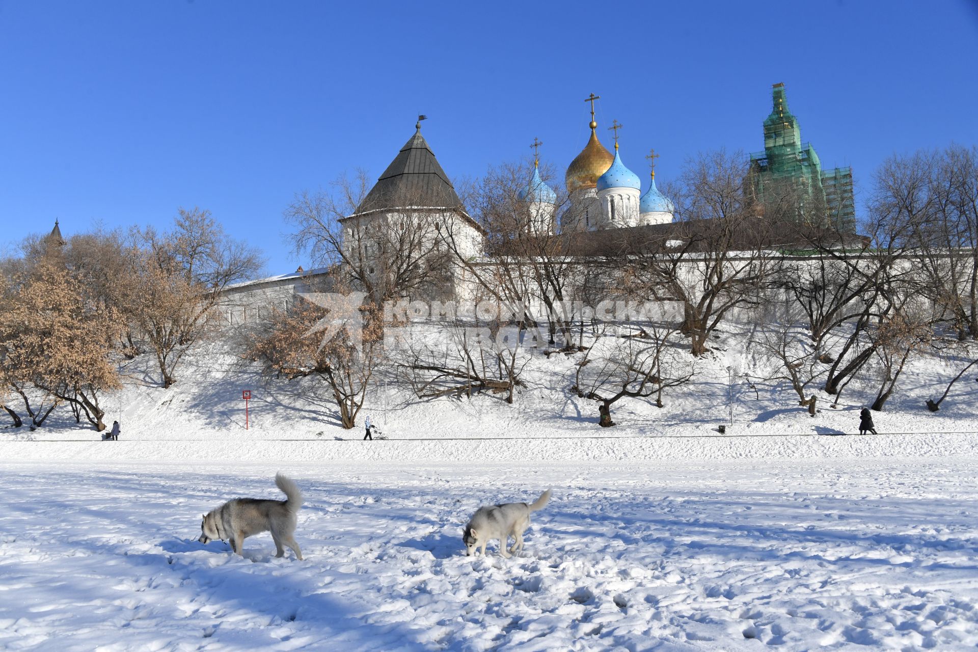 Москва. Вид на Новоспасский мужской монастырь.