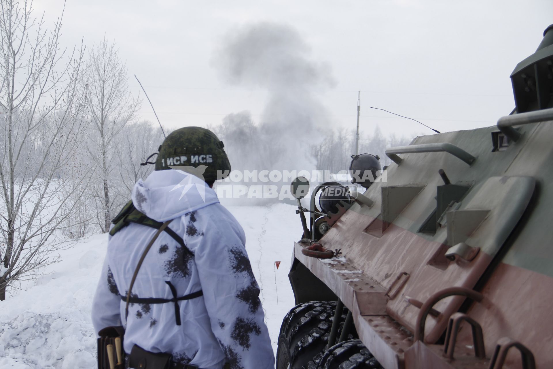 Башкирия. Военнослужащий инженерных  войск на военном полигоне Алкино-2 во время специальных учений ко Дню инженерных войск.