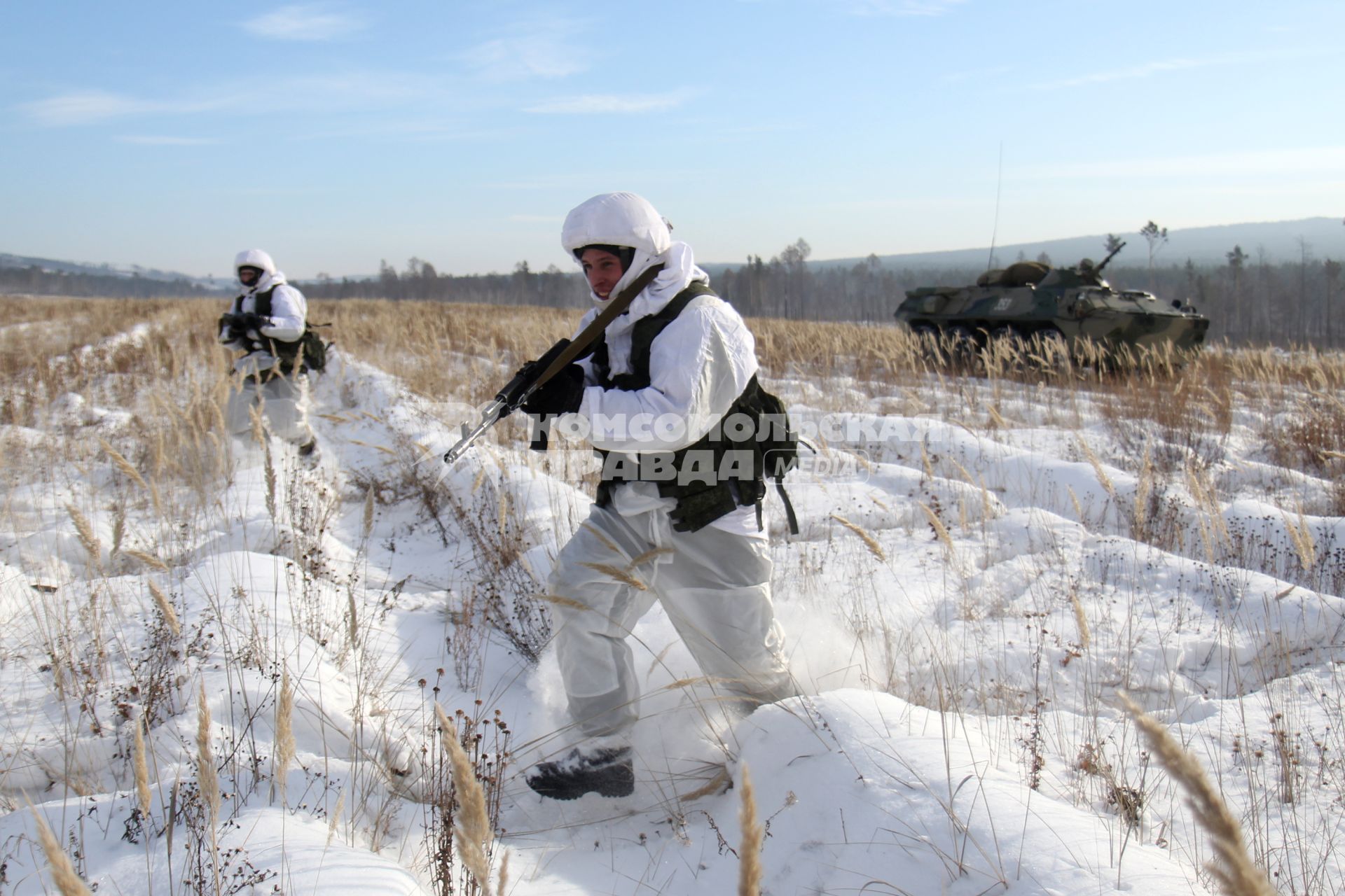 Иркутск. Военнослужащие во время учений.