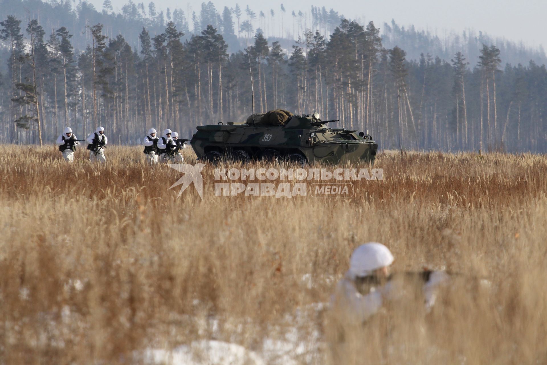 Иркутск. Военнослужащие во время учений.