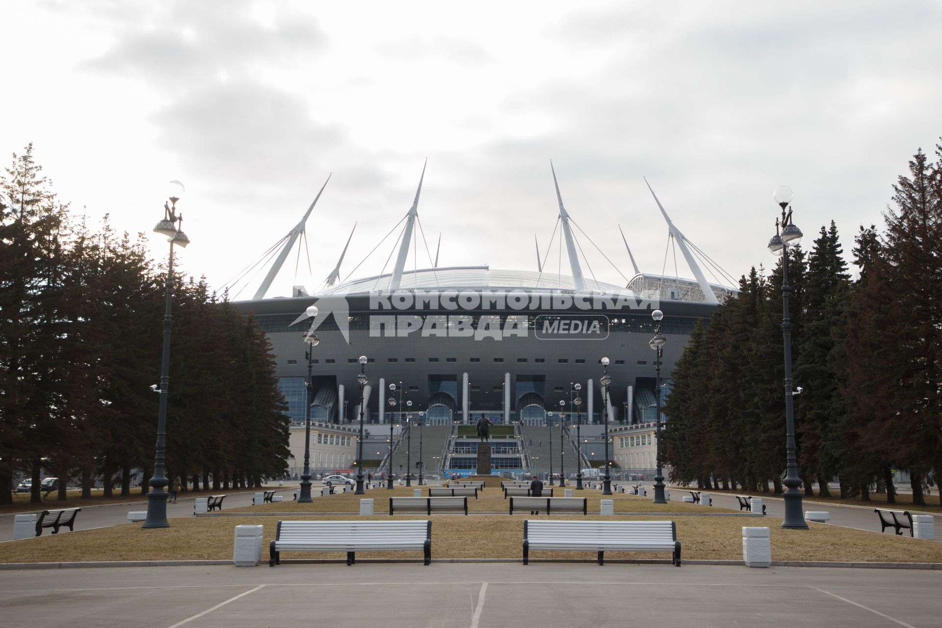 Санкт-Петербург.  Стадион  `Санкт-Петербург Арена`на Крестовском острове.