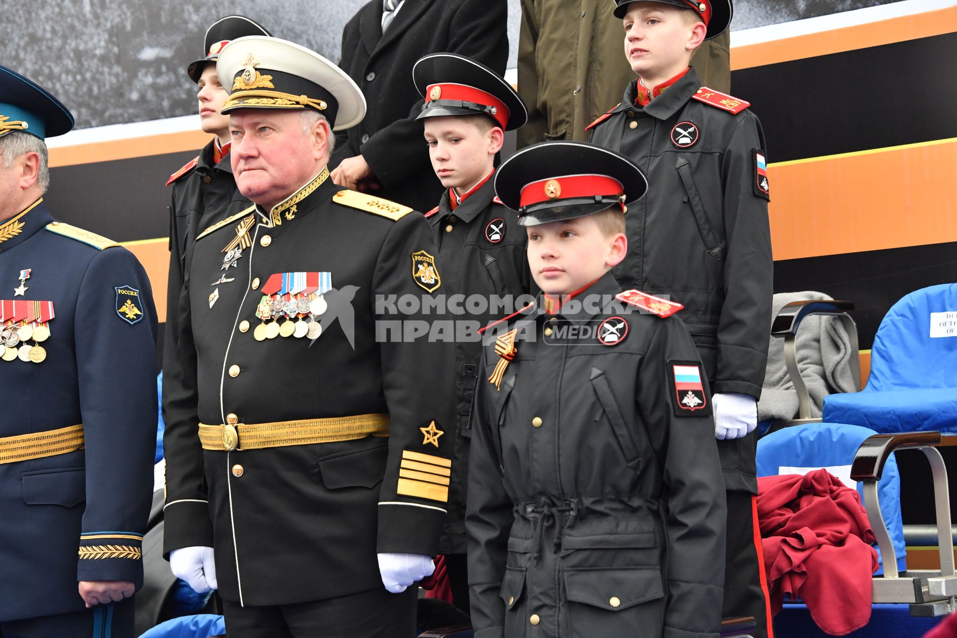 Москва.  Во время  военного парада, посвященного 72-й годовщине Победы в Великой Отечественной войне на Красной площади .