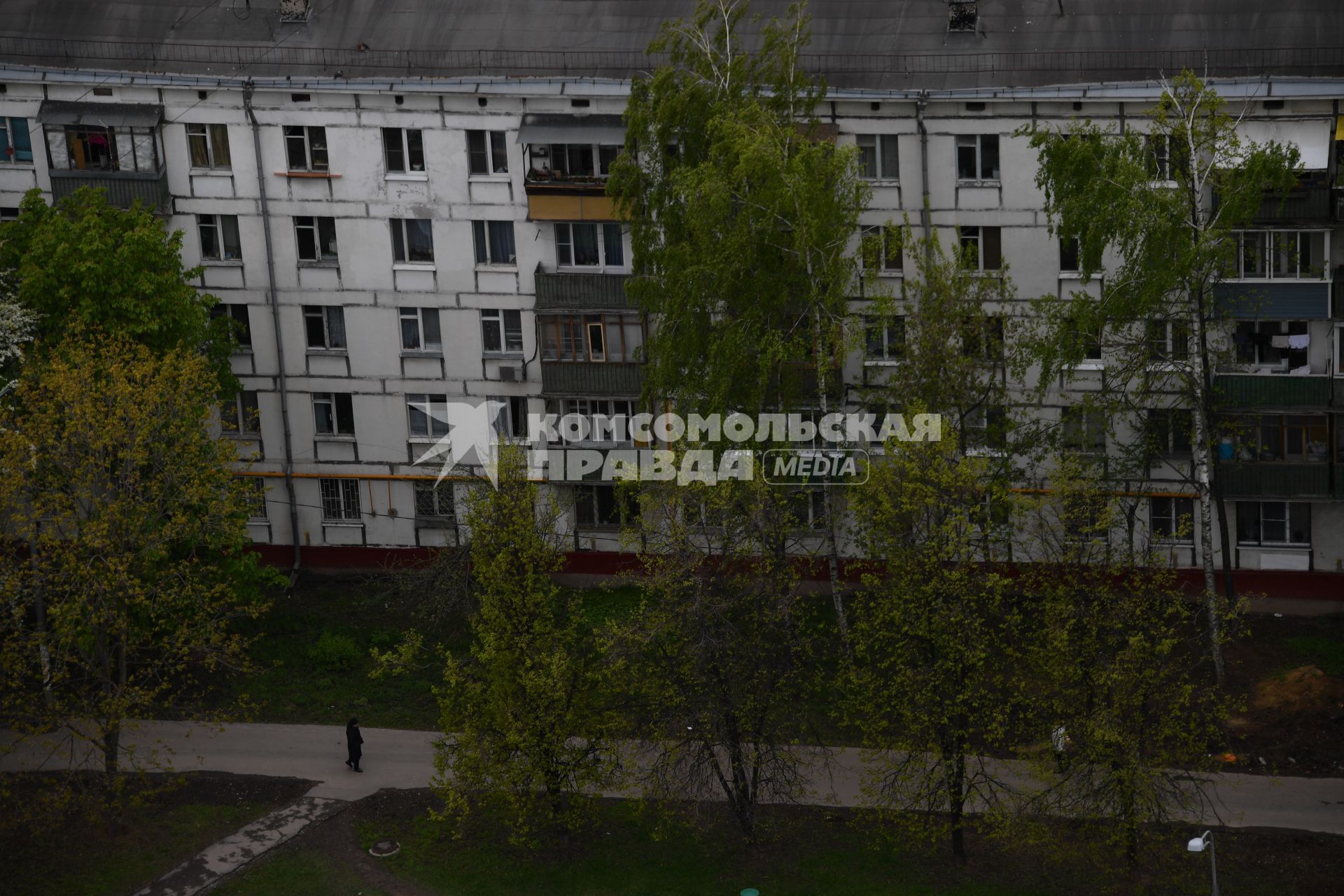 Москва. Жилой пятиэтажный дом  в районе  Бескудниково.