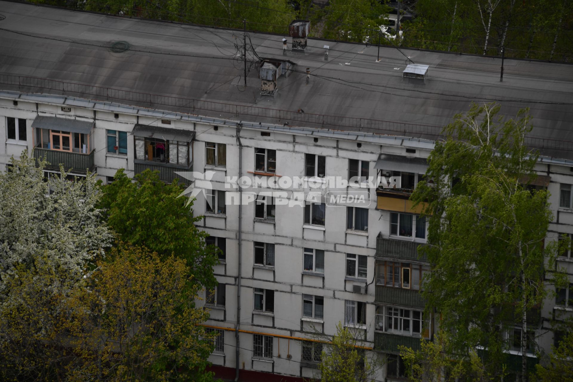 Москва. Жилой пятиэтажный дом  в районе  Бескудниково.