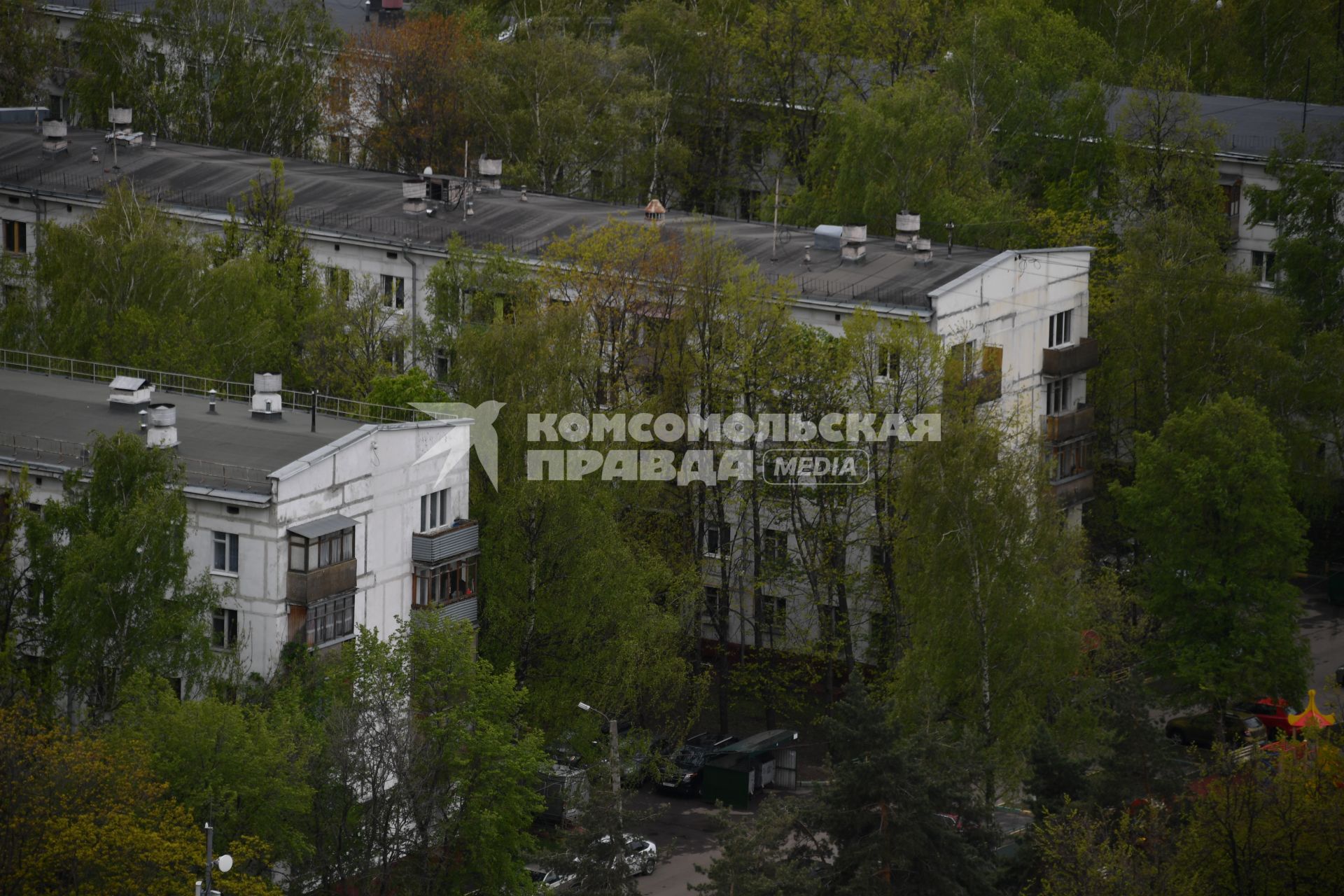 Москва. Жилые пятиэтажные дома в районе  Бескудниково.