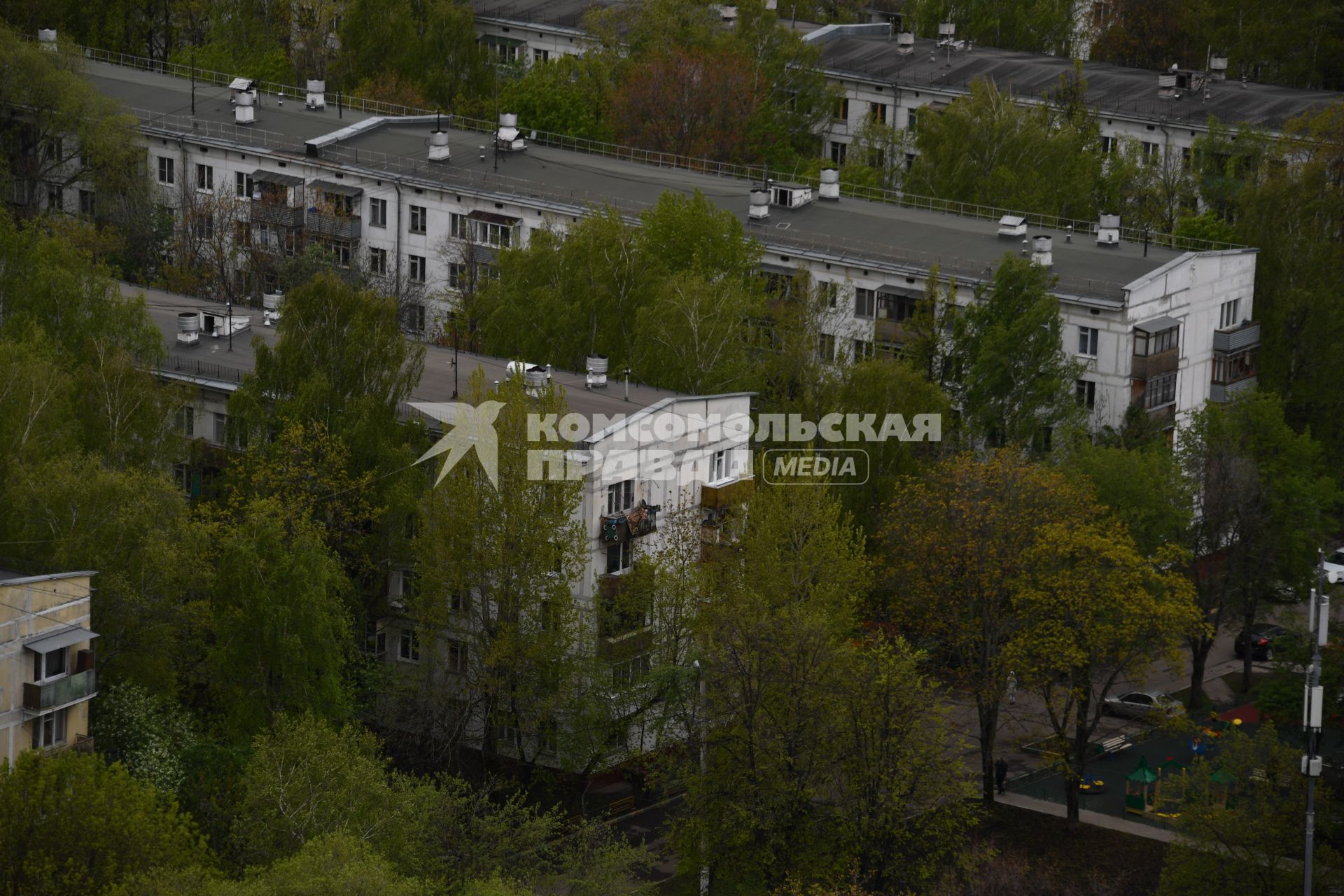 Москва. Жилые пятиэтажные дома в районе  Бескудниково.