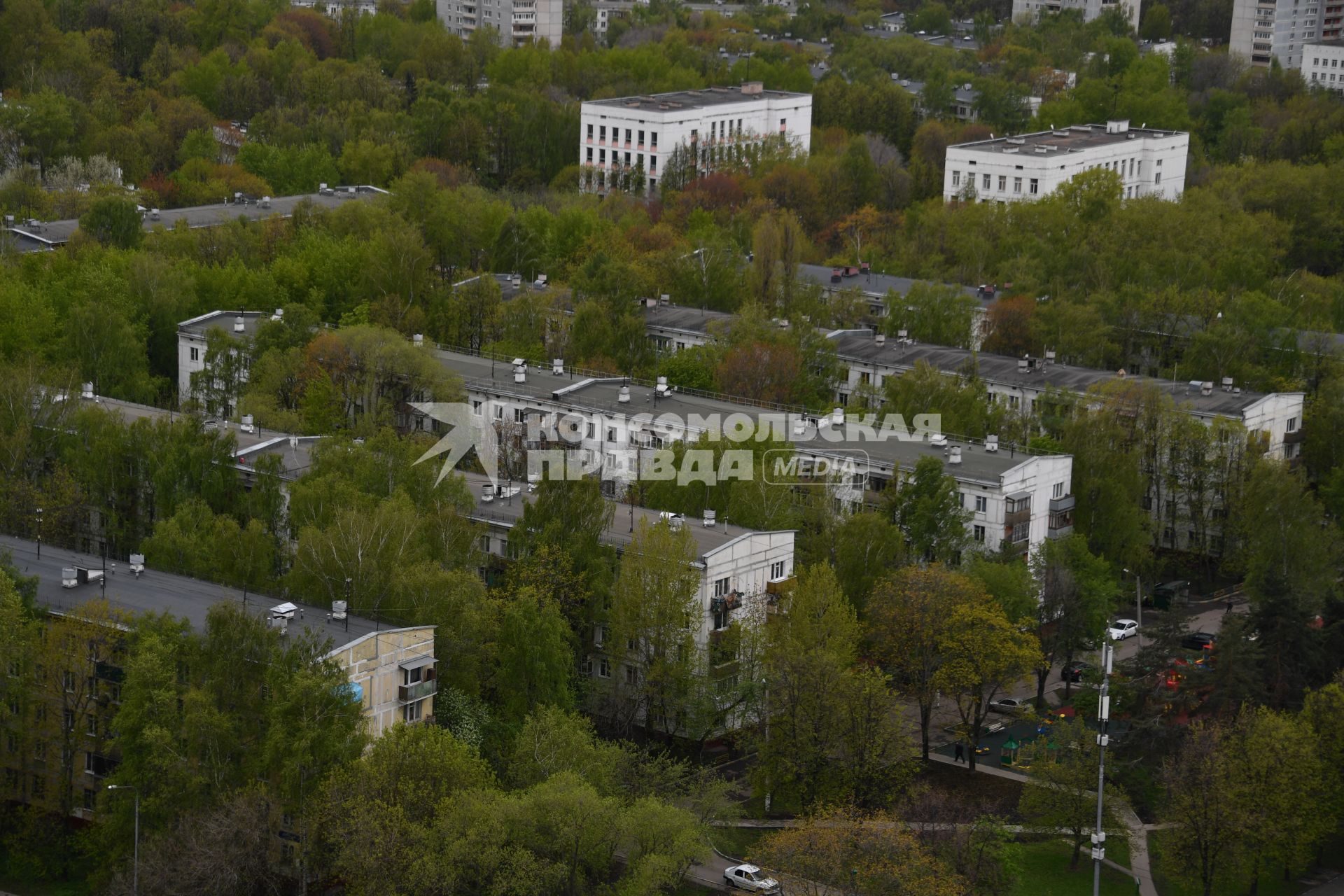 Москва. Жилые пятиэтажные дома в районе  Бескудниково.